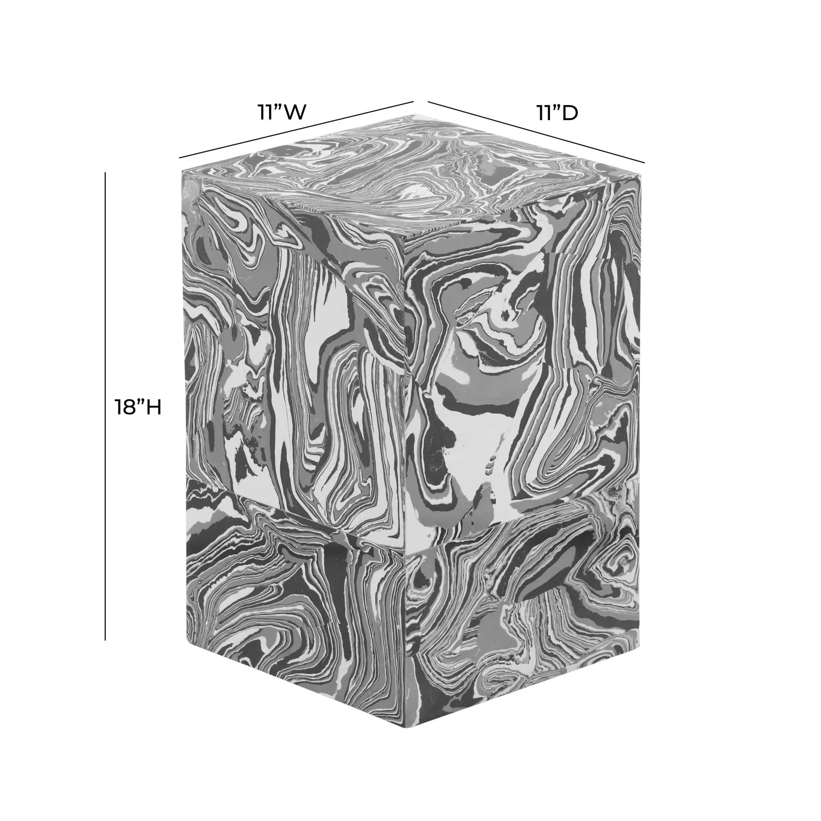 Camryn Swirled Resin Side Table - Image 6