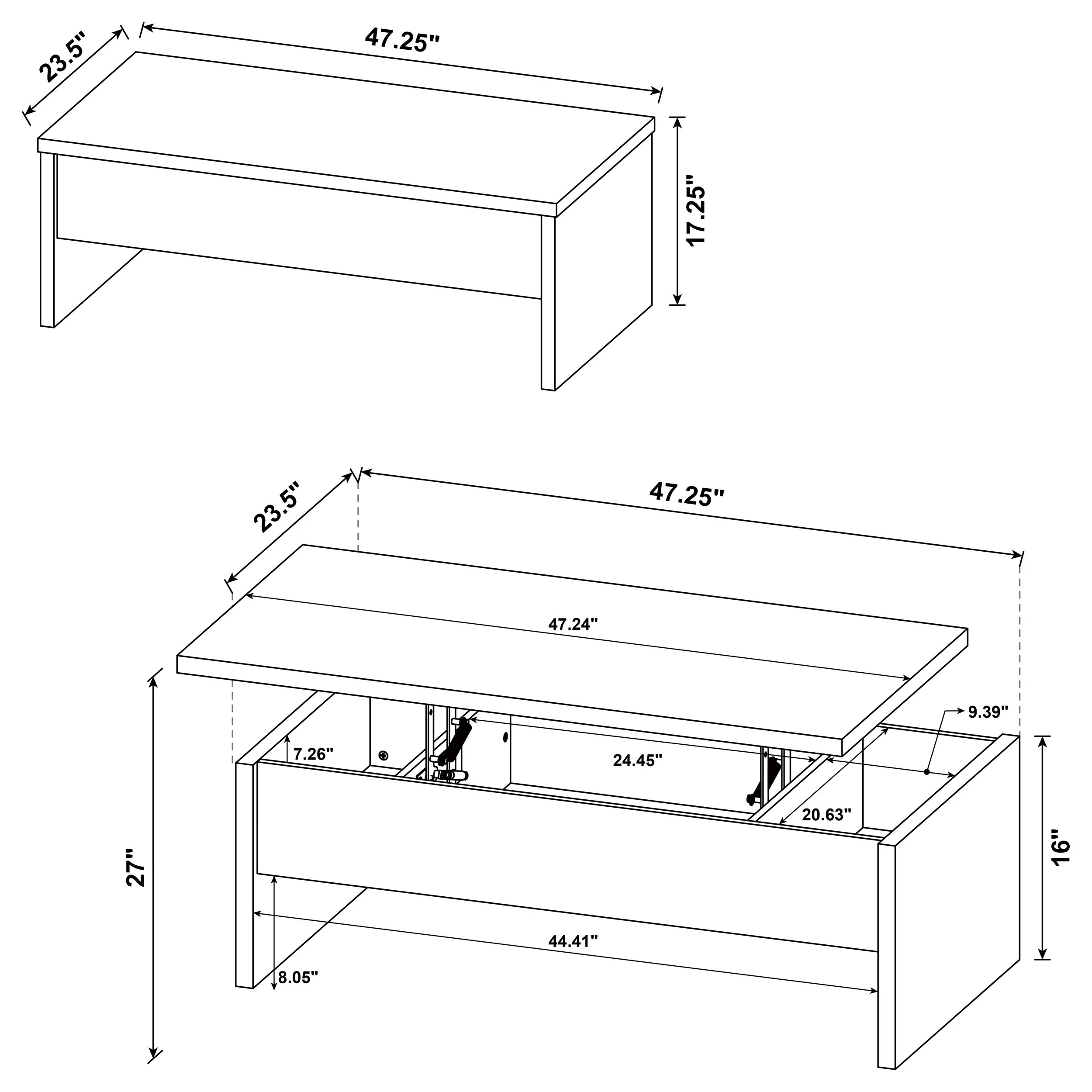 Canoga Lift-Top Coffee Table Set - Image 34