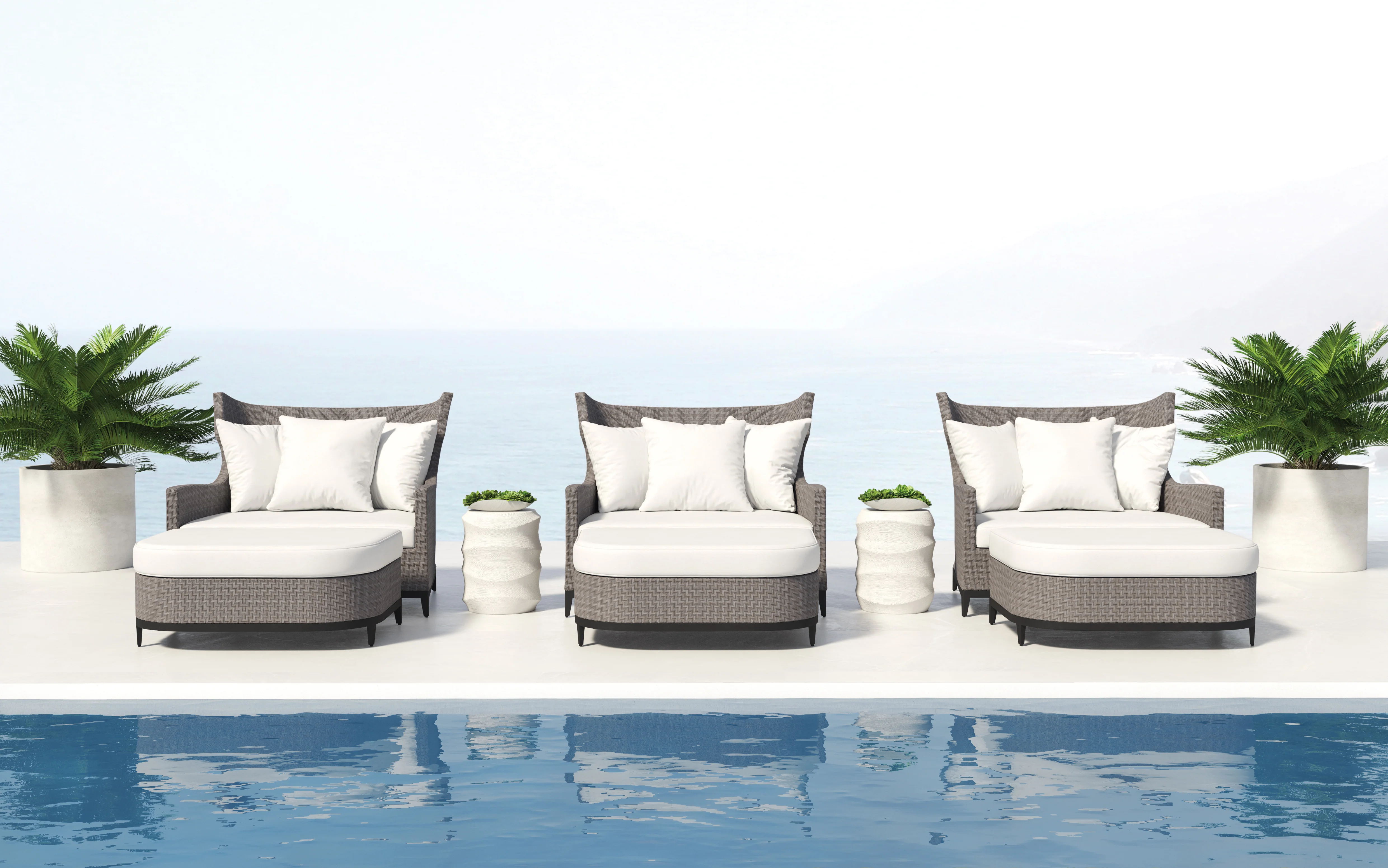 Captiva Outdoor Ottoman - Image 5