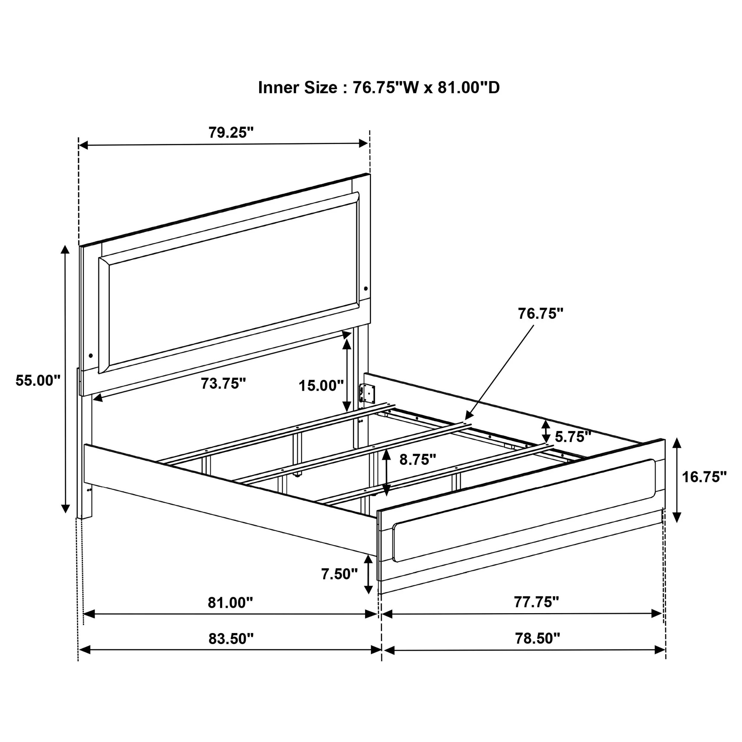 Caraway Panel Bed with LED Lighting - Image 18