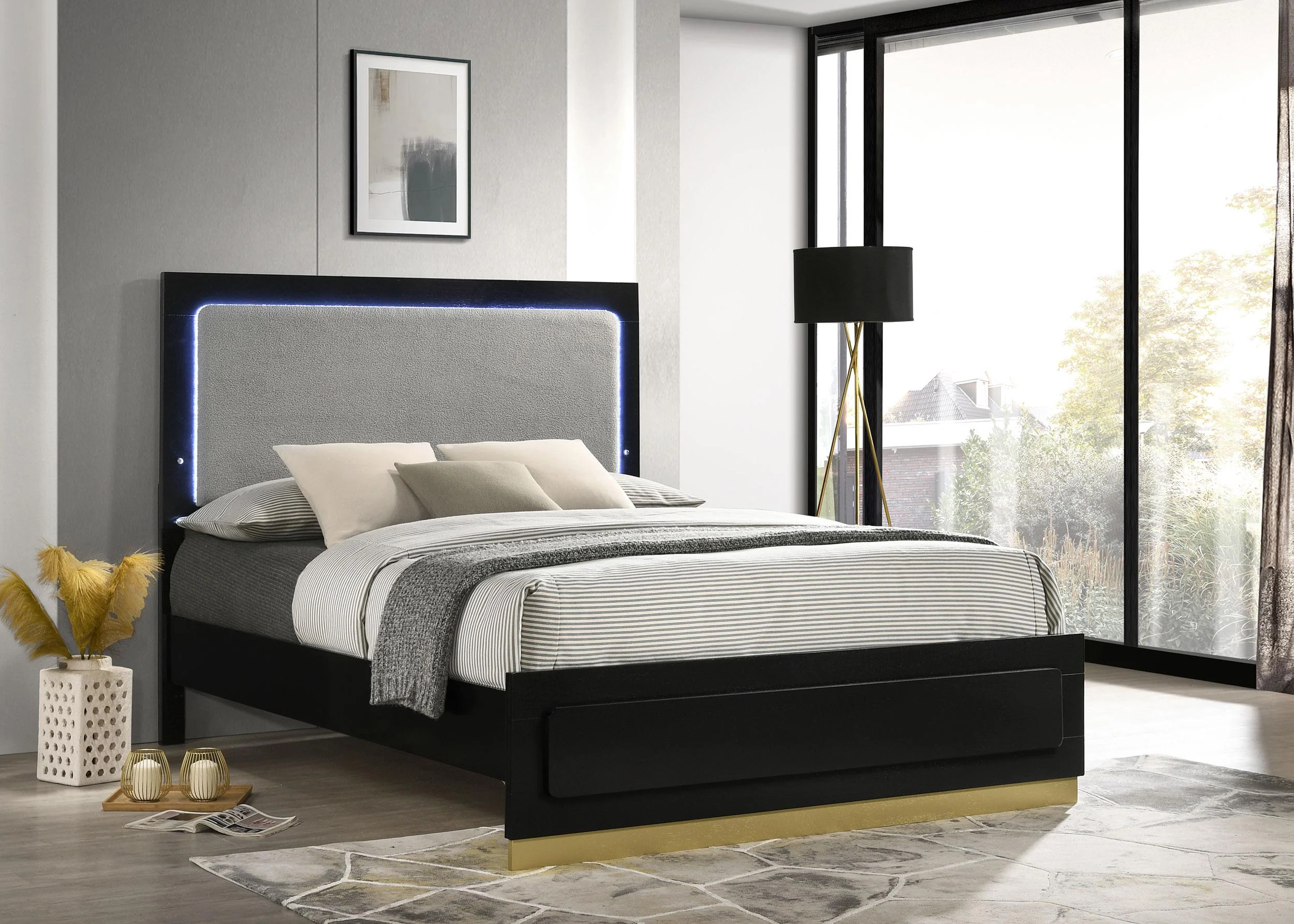 Caraway Panel Bed with LED Lighting - Image 2