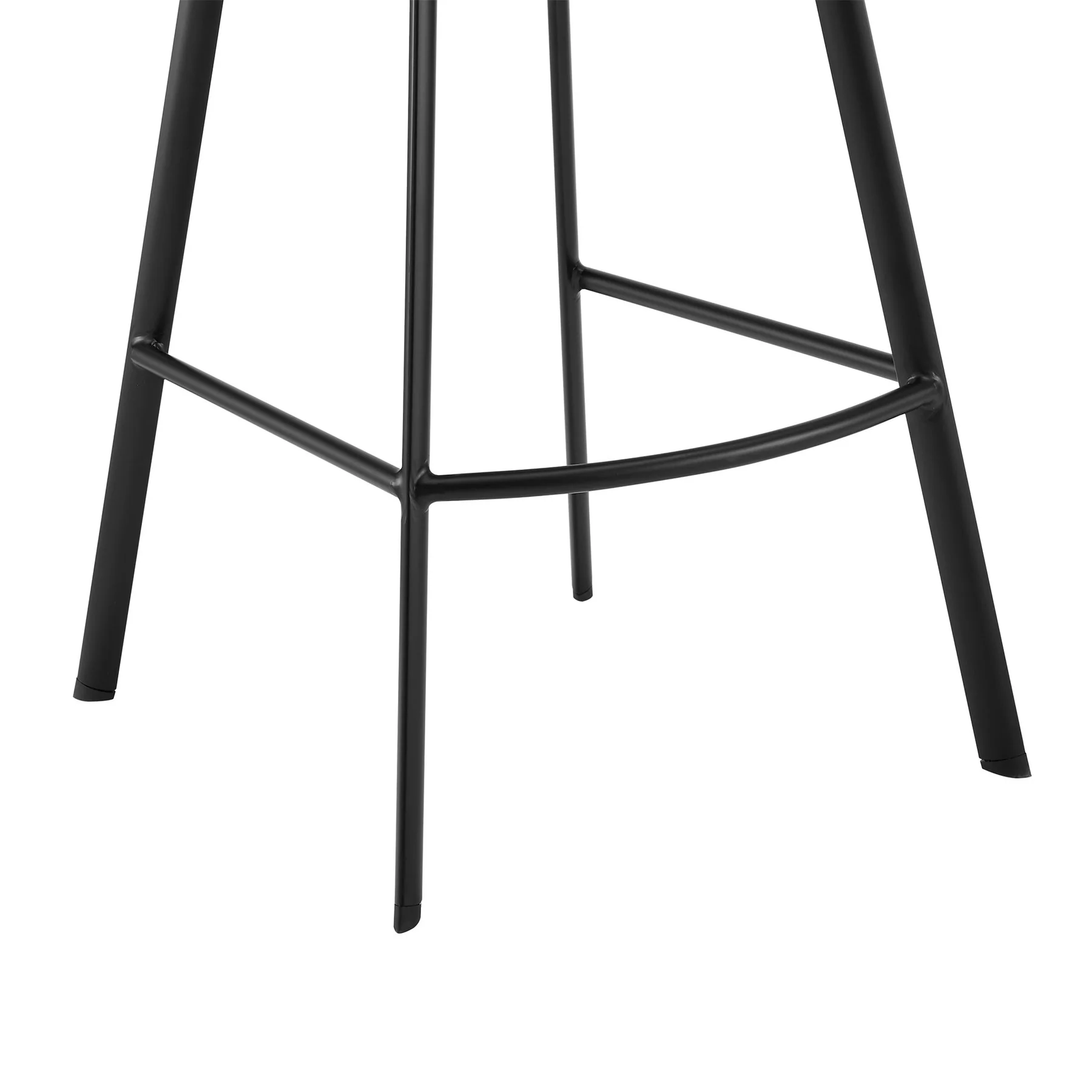 Carise Black Faux Leather and Black Metal Swivel 26" Counter Stool - Image 8