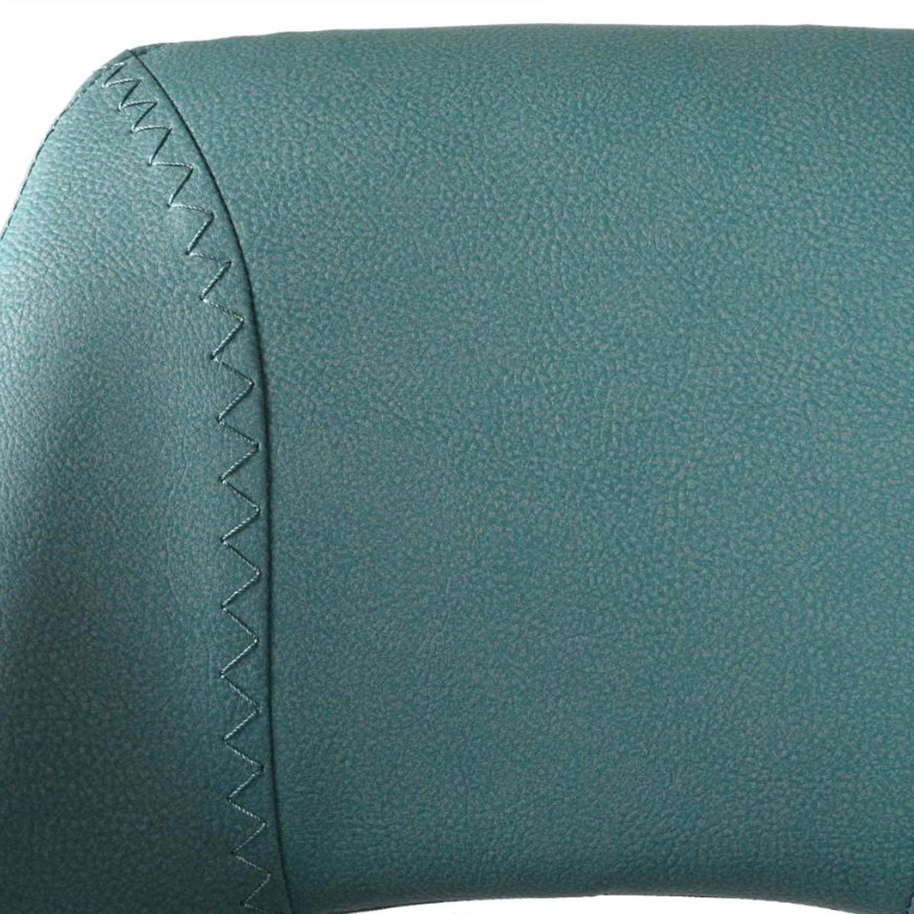 Carise Blue Faux Leather and Black Metal Swivel 26" Counter Stool - Image 8