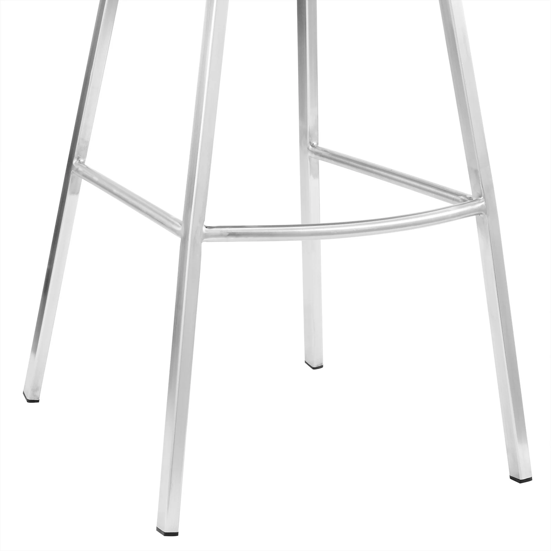 Carise Gray Faux Leather and Brushed Stainless Steel Swivel 30" Bar Stool - Image 8