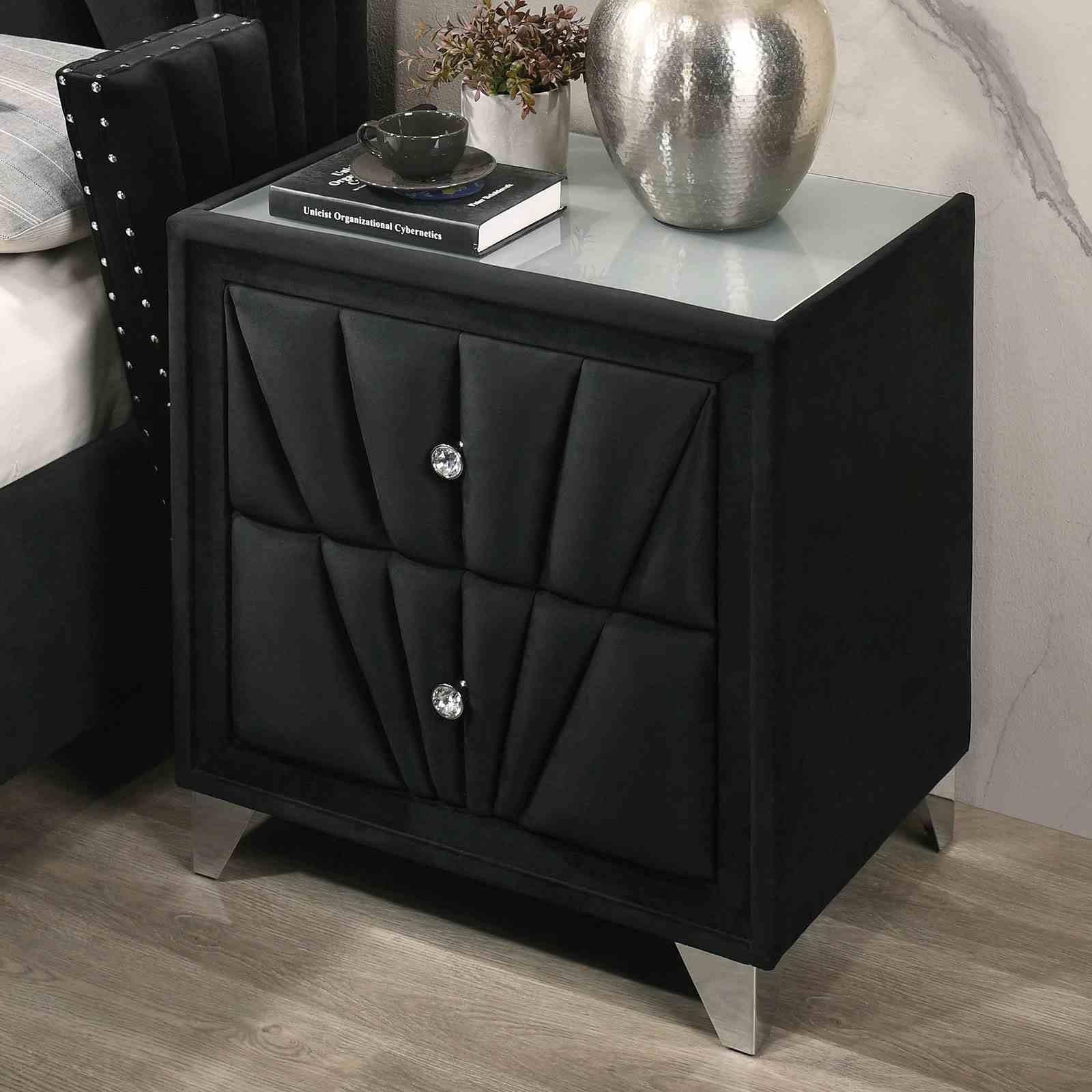 Carissa Nightstand, Black - Image 3