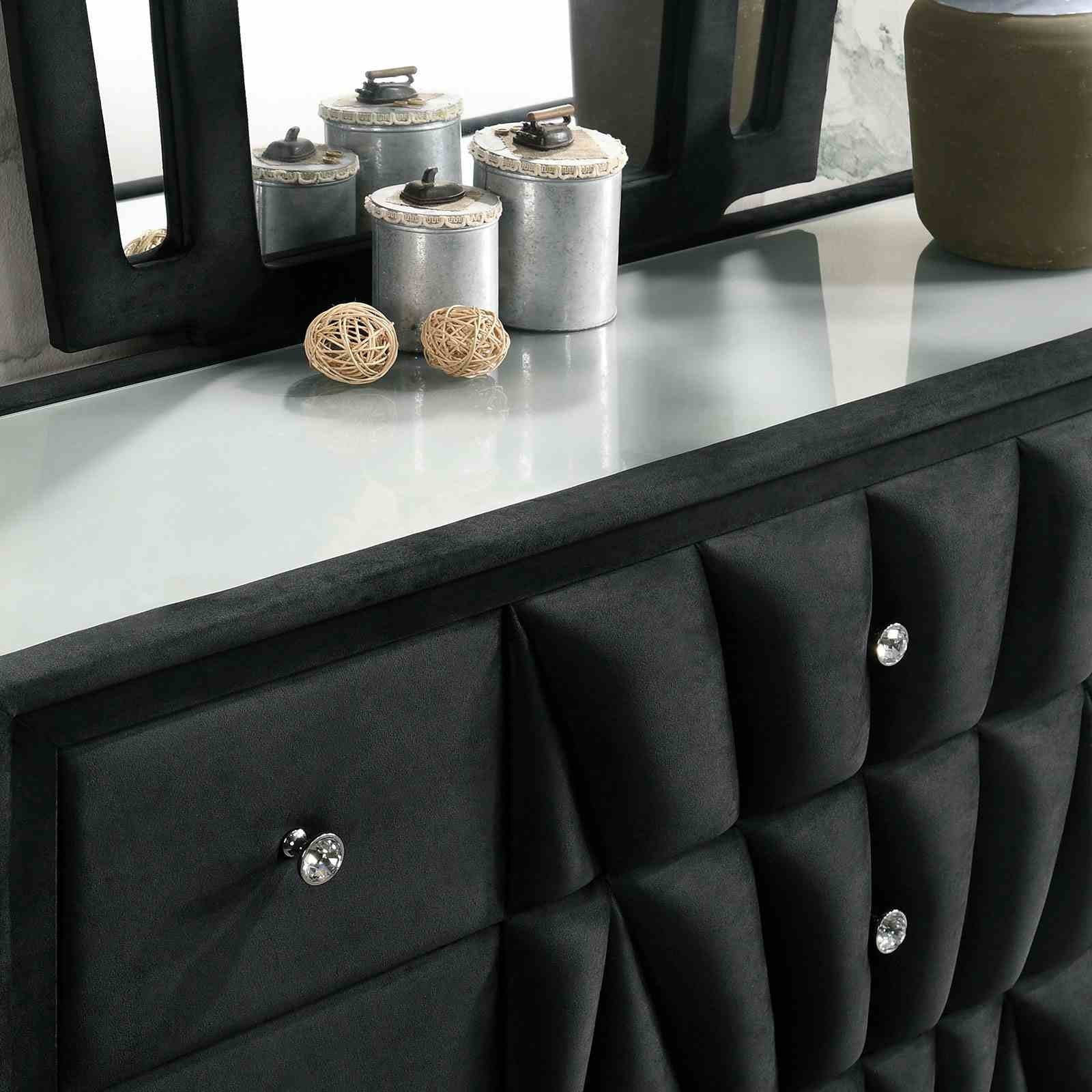 Carissa Queen Bed, Black - Image 4