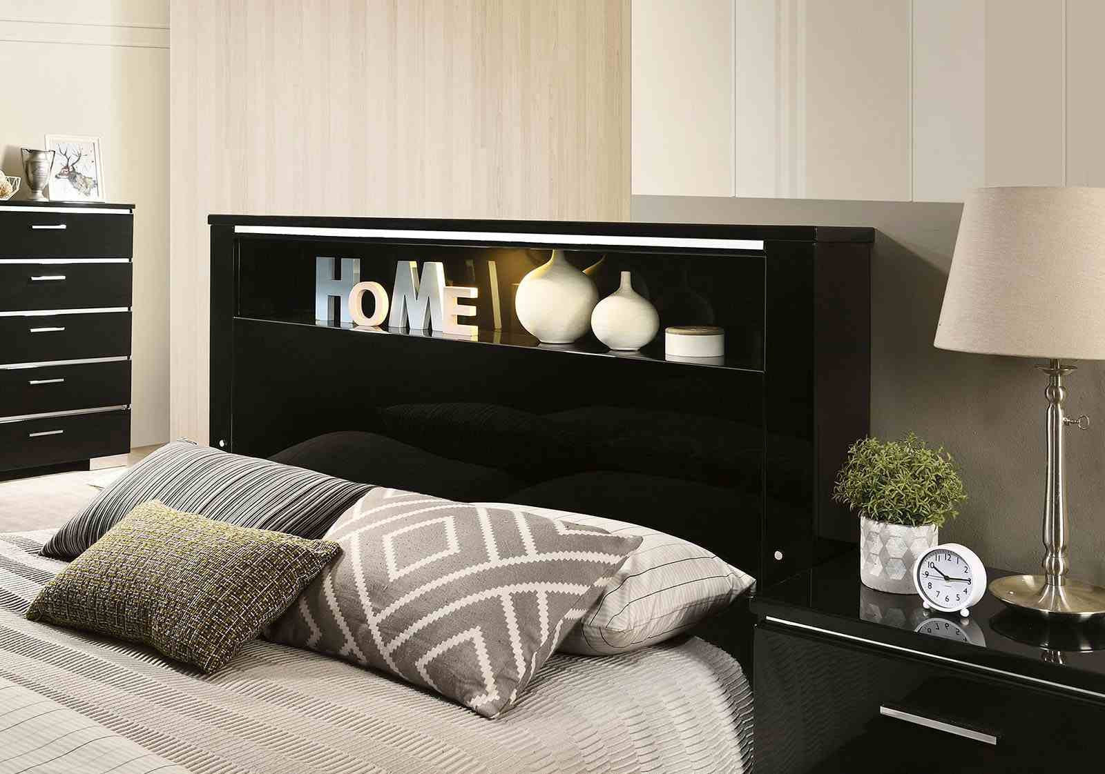 Carlie Cal.King Bed, Black - Image 3