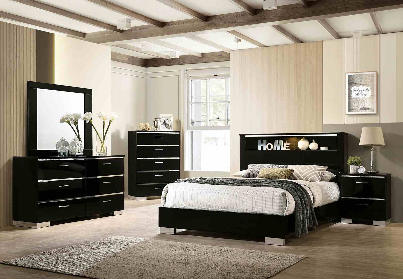 Carlie Queen Bed, Black - Image 2
