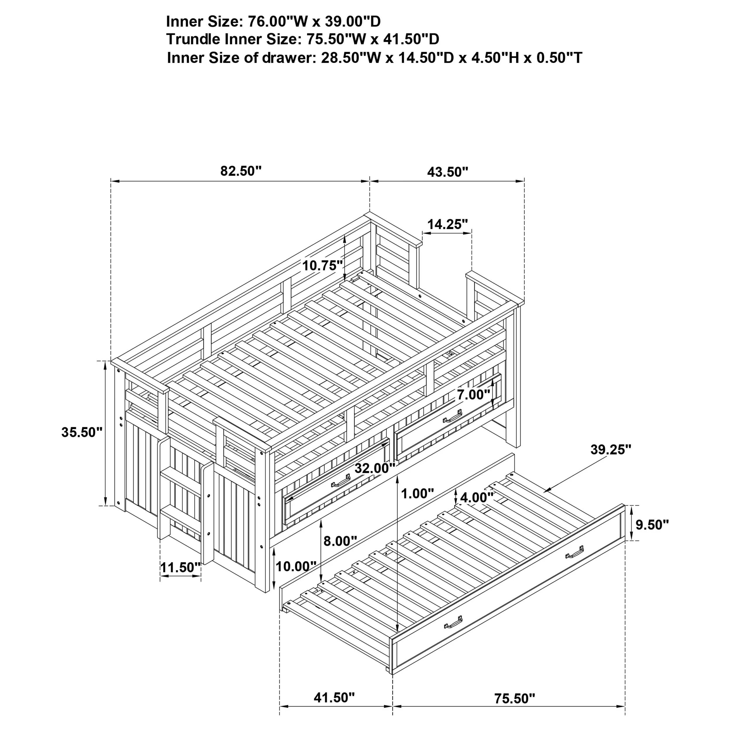Carlsbad Captains Bed with Trundle - Image 17