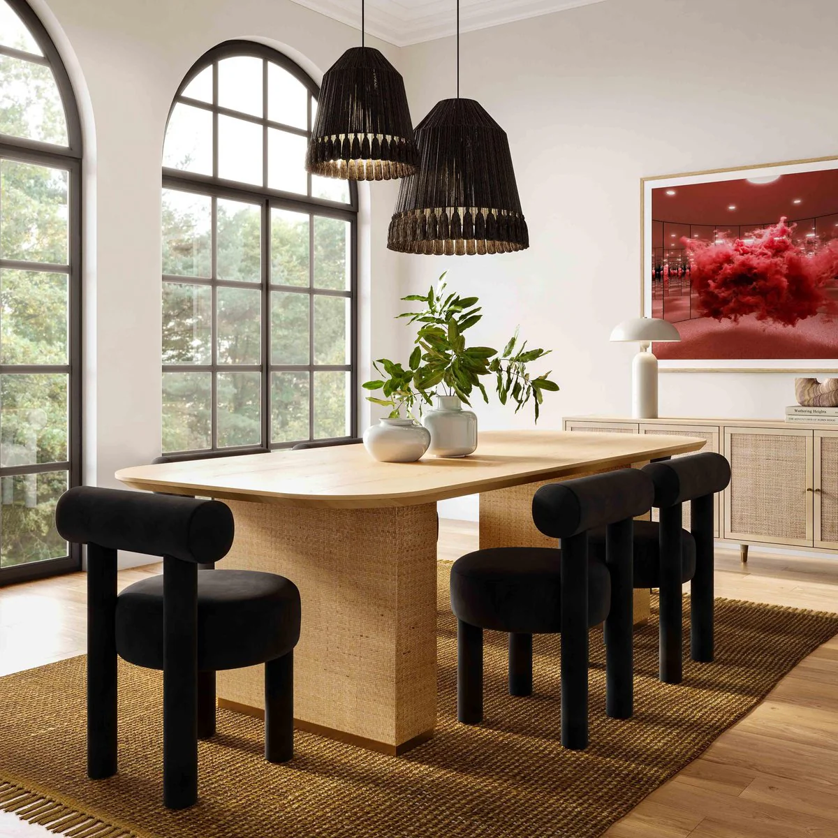 Carmel Black Velvet Dining Chair - Image 2