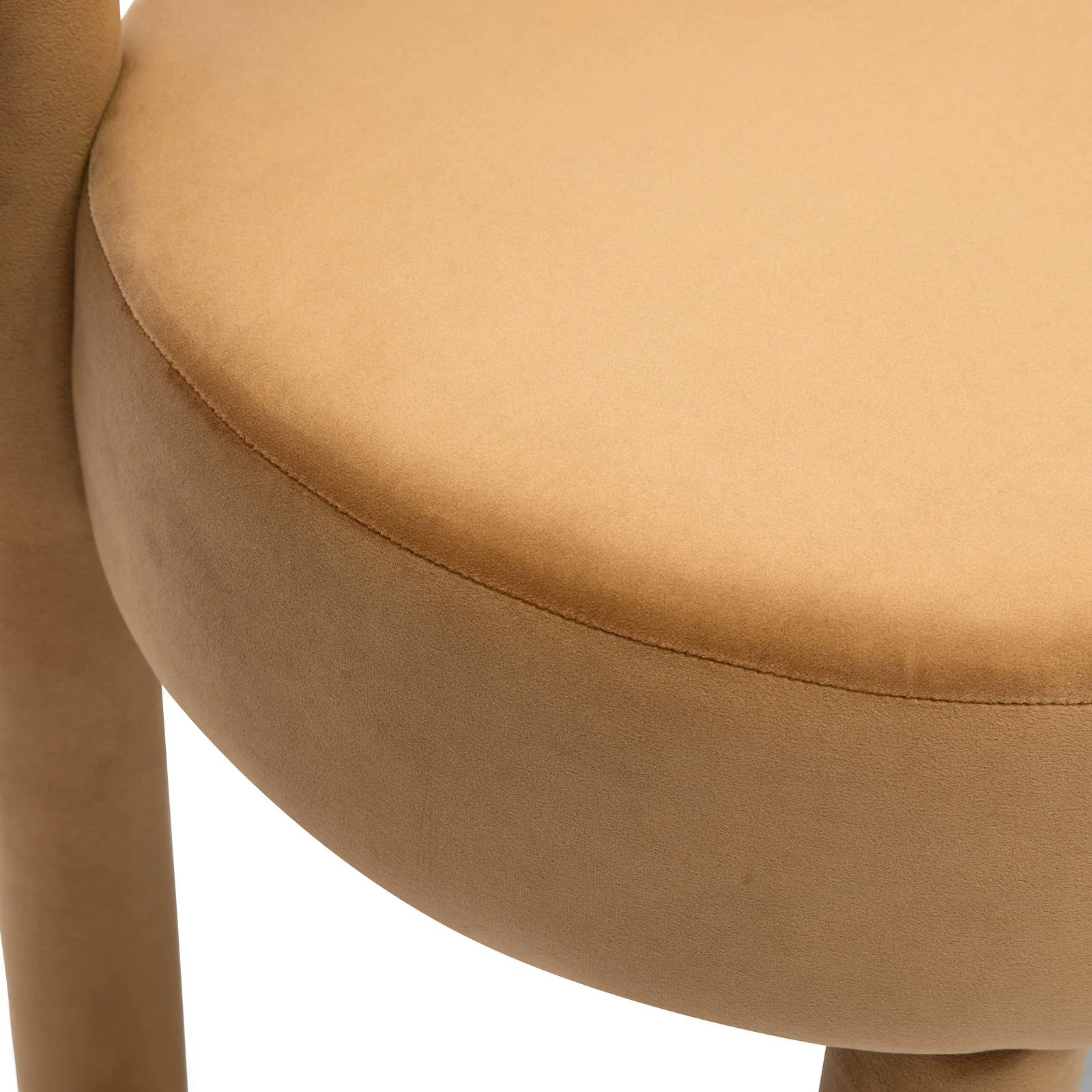 Carmel Cognac Velvet Dining Chair - Image 5