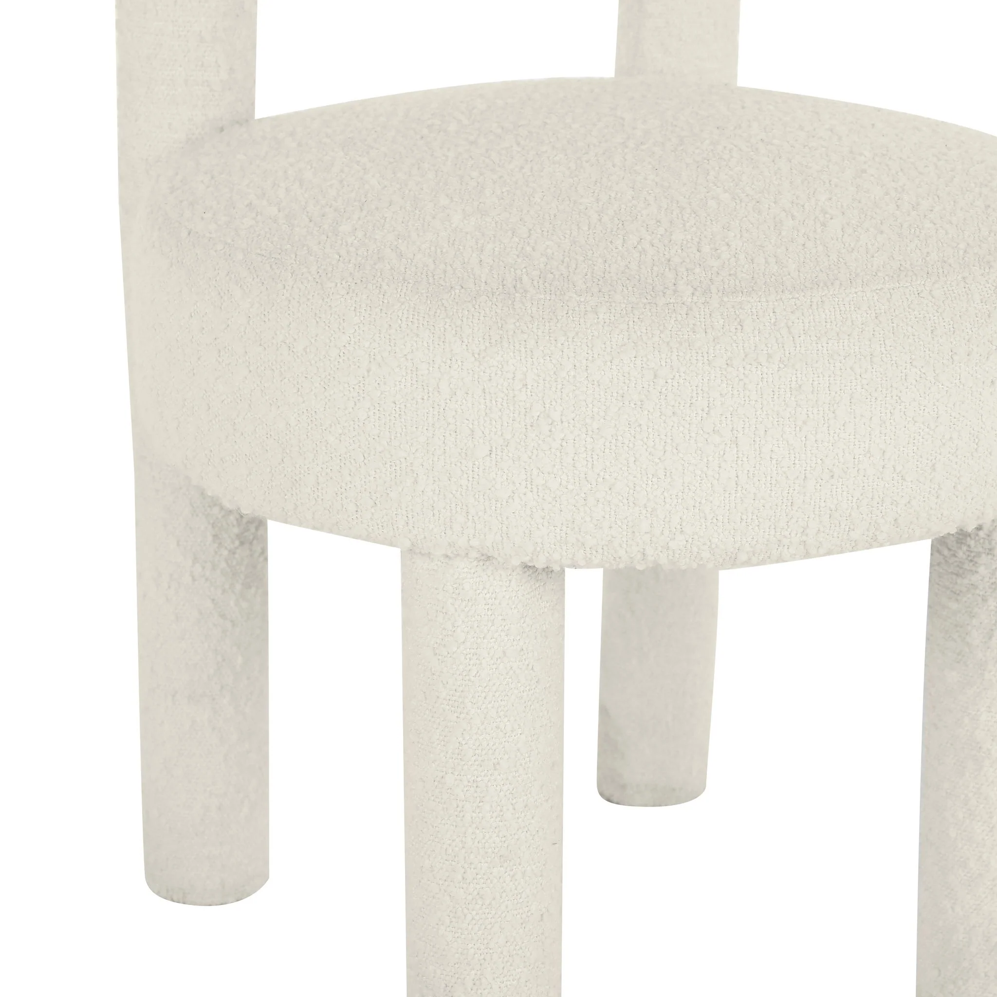 Carmel Cream Performance Boucle Dining Chair - Image 5