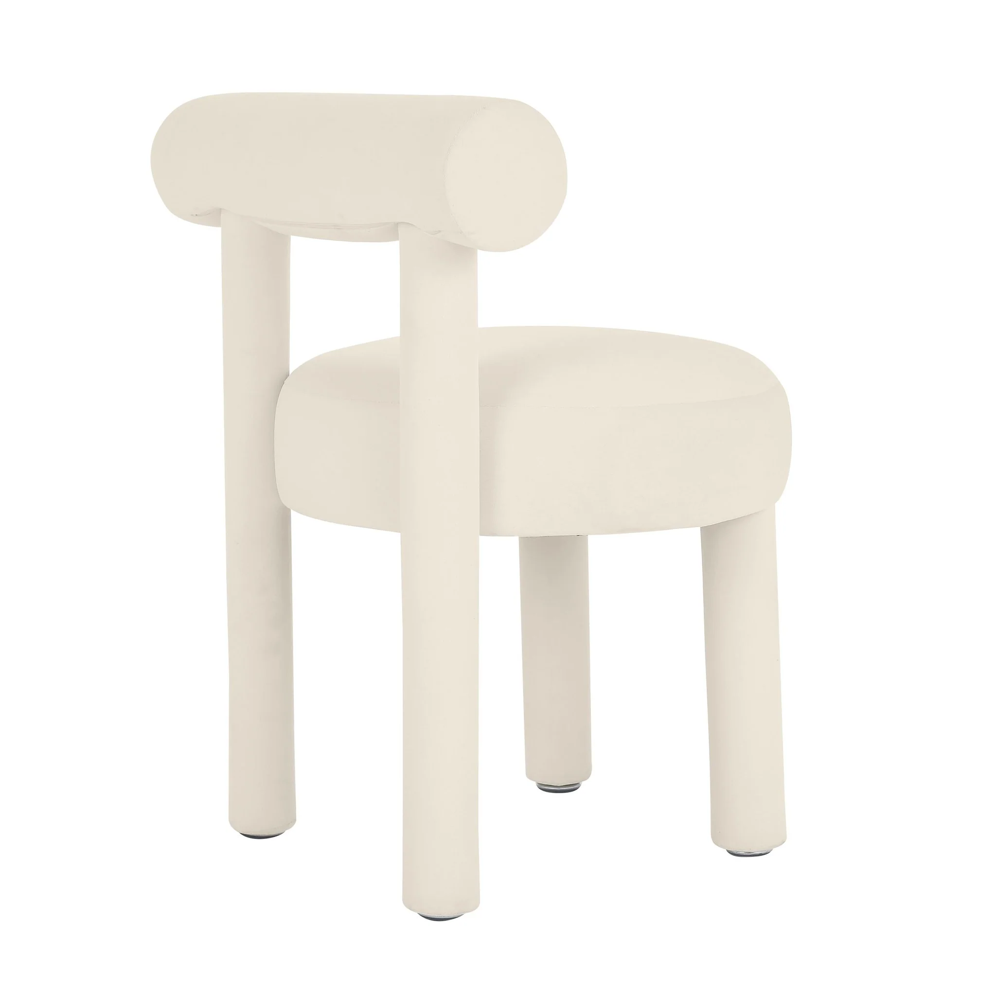 Carmel Cream Velvet Dining Chair - Image 4