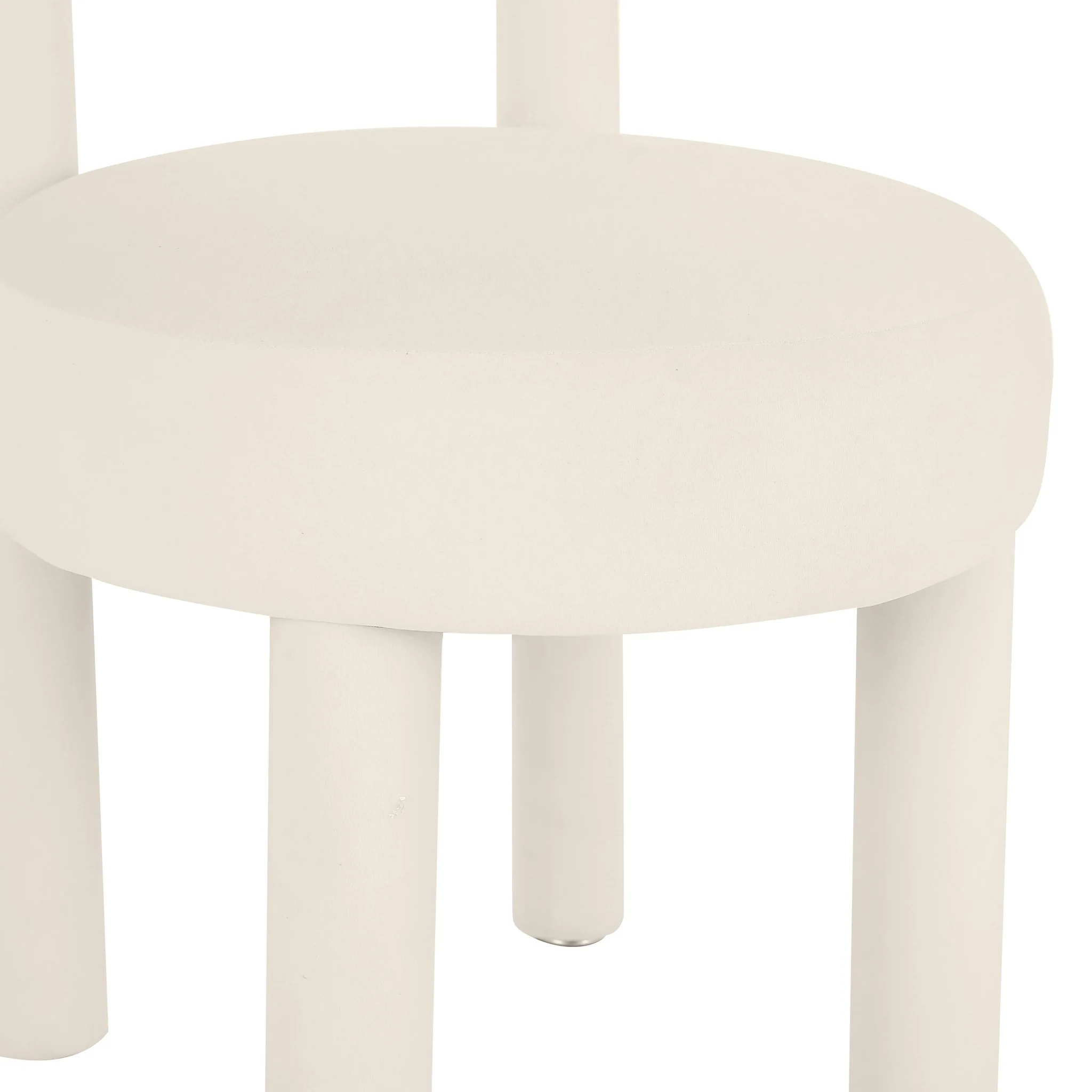 Carmel Cream Velvet Dining Chair - Image 5