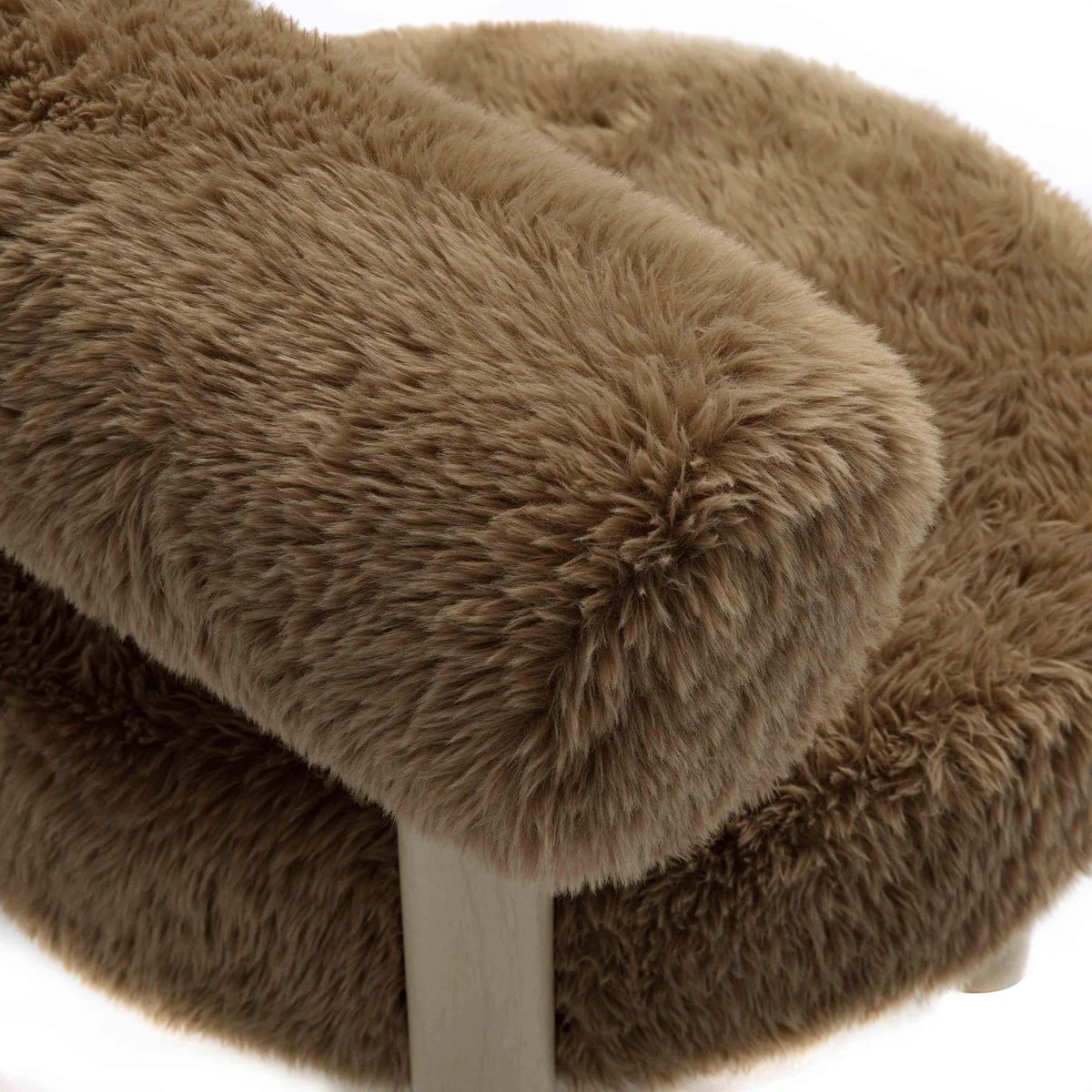 Carmel Dark Taupe Vegan Shearling Accent Chair - Image 6