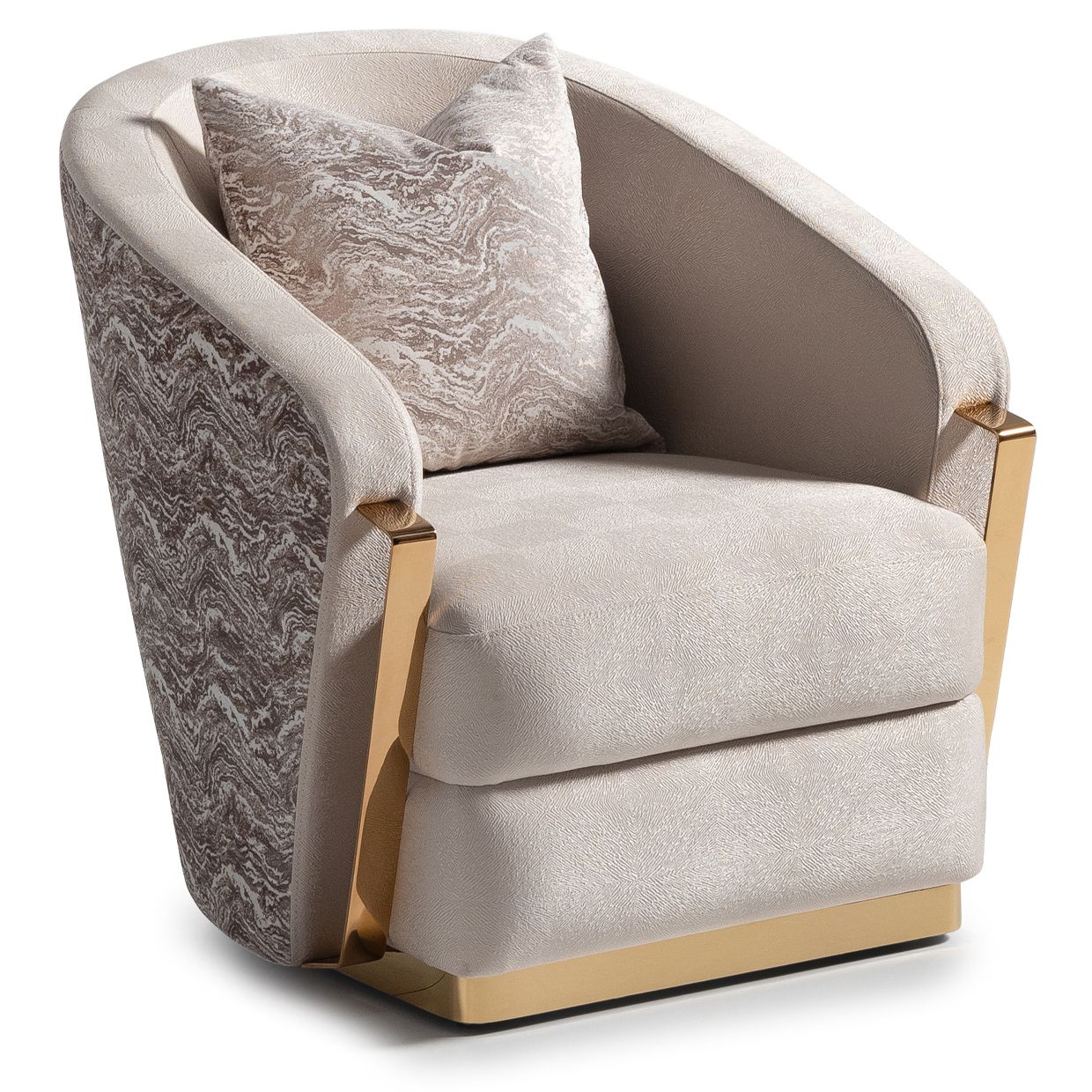 Carmela Accent Chair - Almond/Gold - Image 10