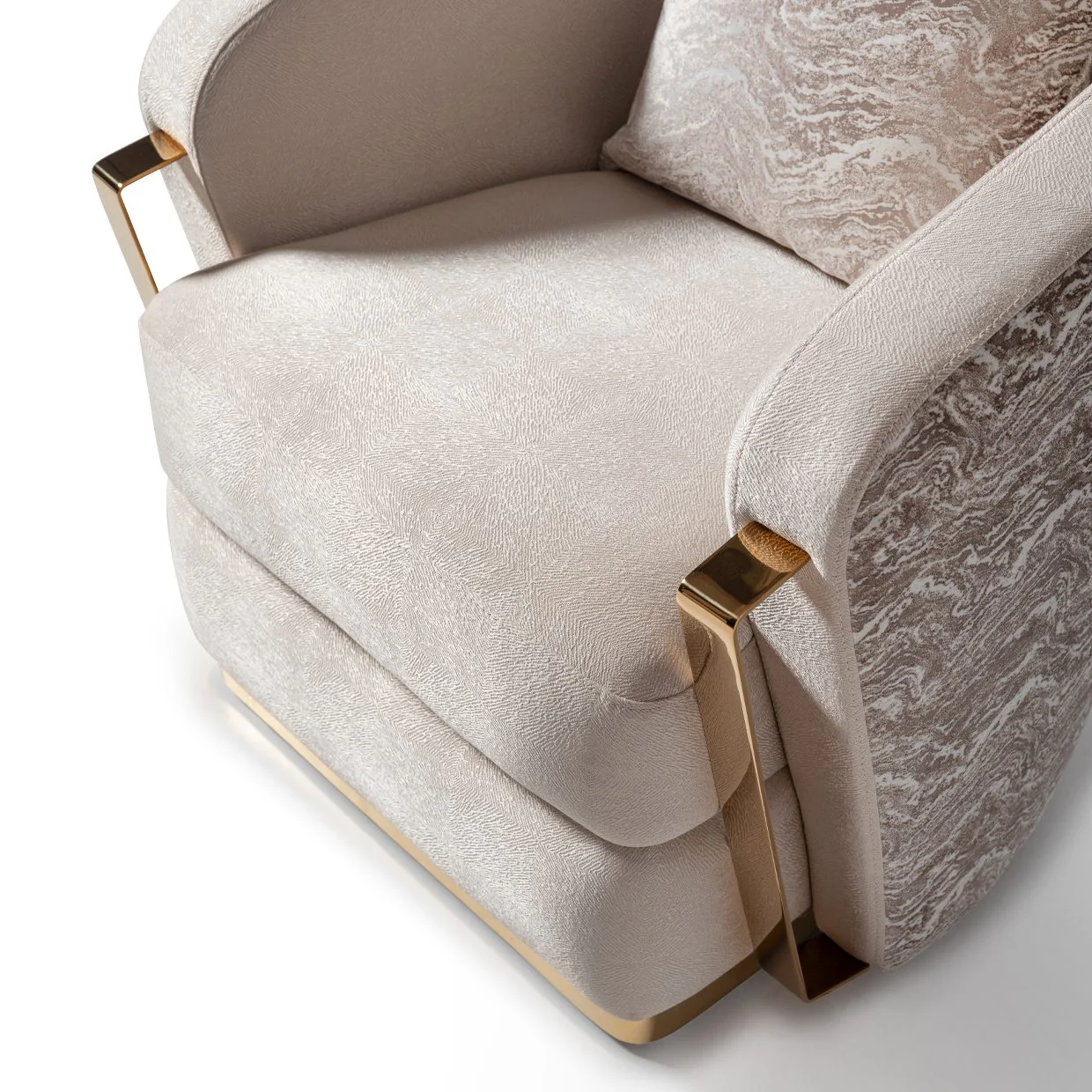 Carmela Accent Chair - Almond/Gold - Image 11