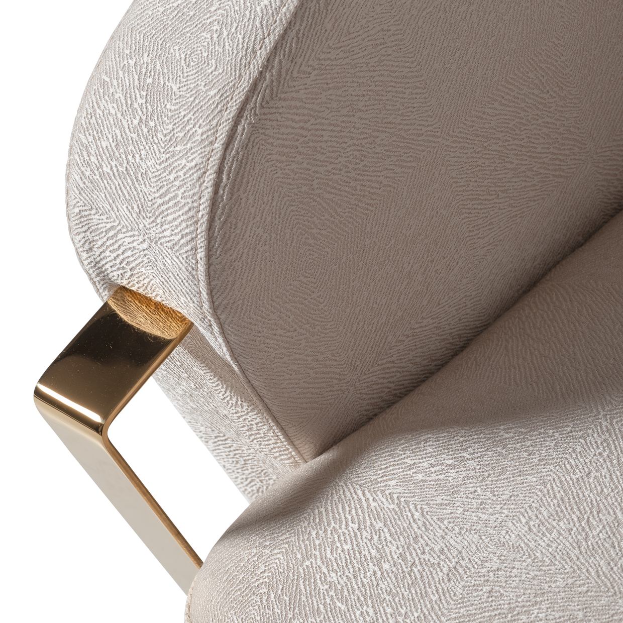Carmela Accent Chair - Almond/Gold - Image 12