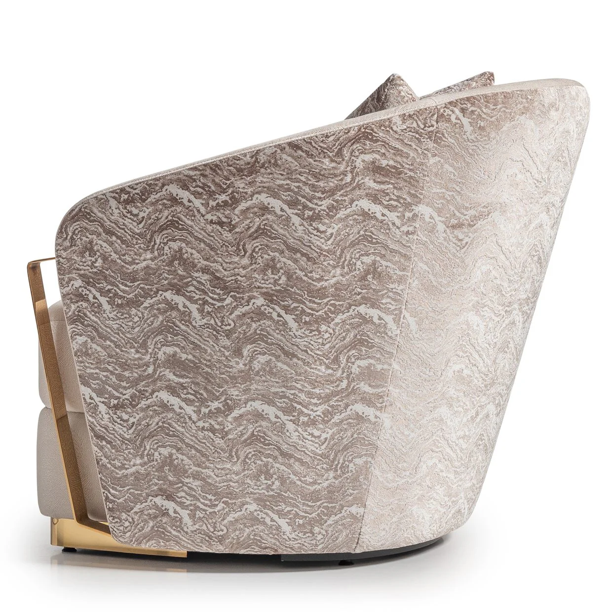 Carmela Accent Chair - Almond/Gold - Image 3