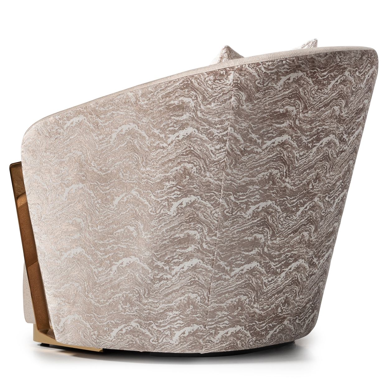 Carmela Accent Chair - Almond/Gold - Image 4