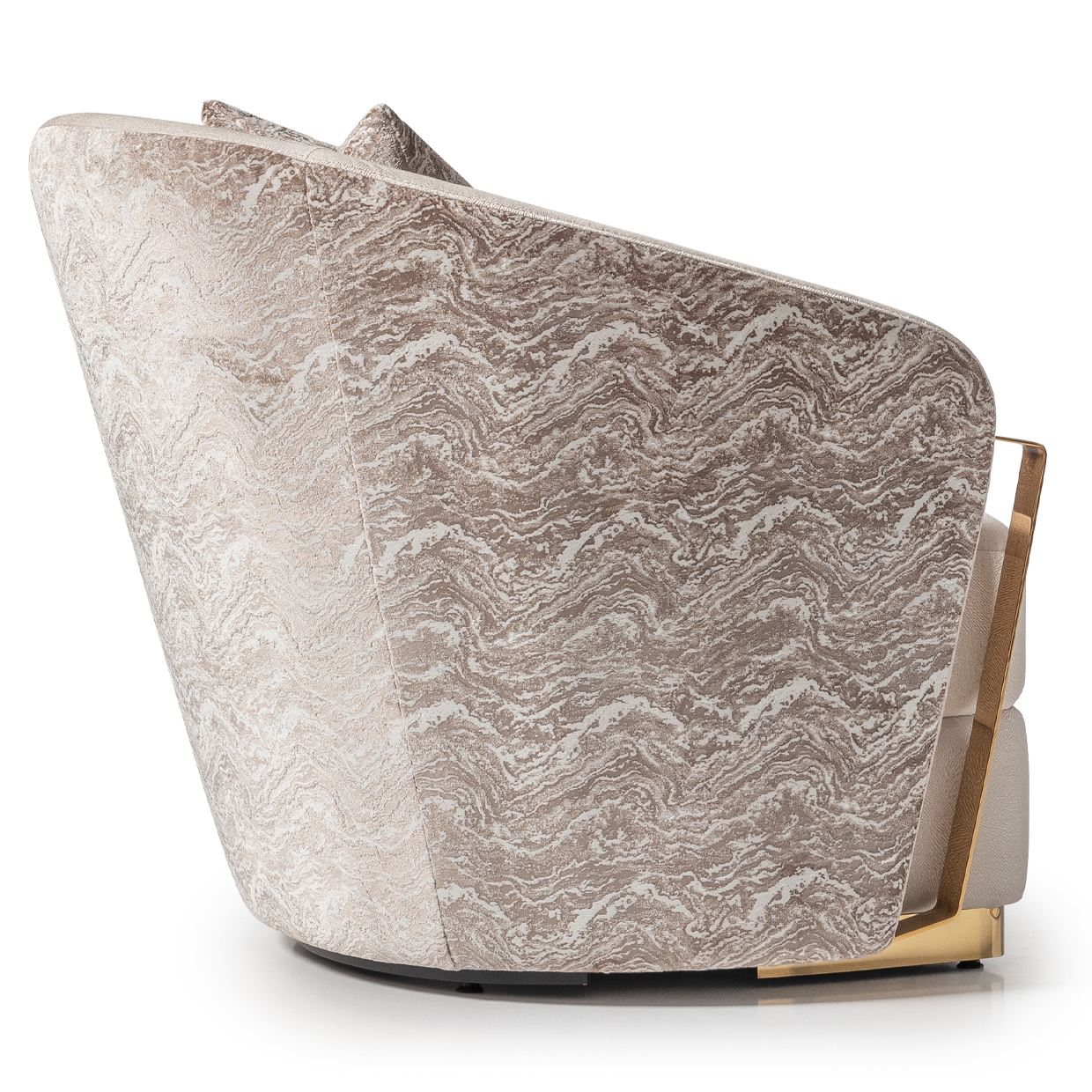 Carmela Accent Chair - Almond/Gold - Image 6