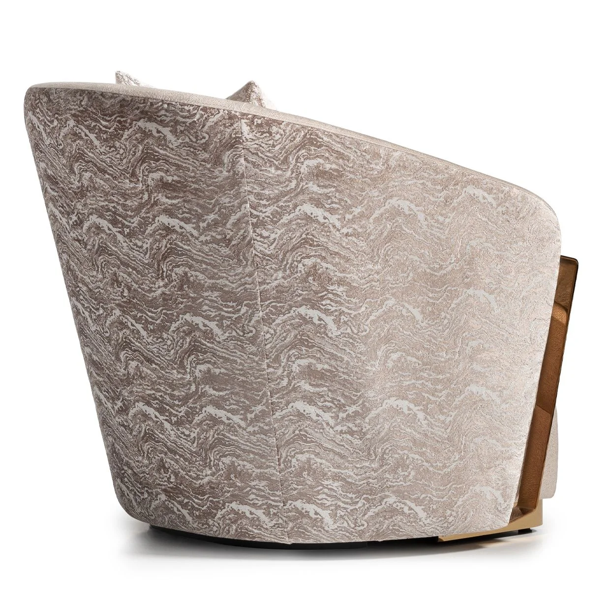 Carmela Accent Chair - Almond/Gold - Image 7