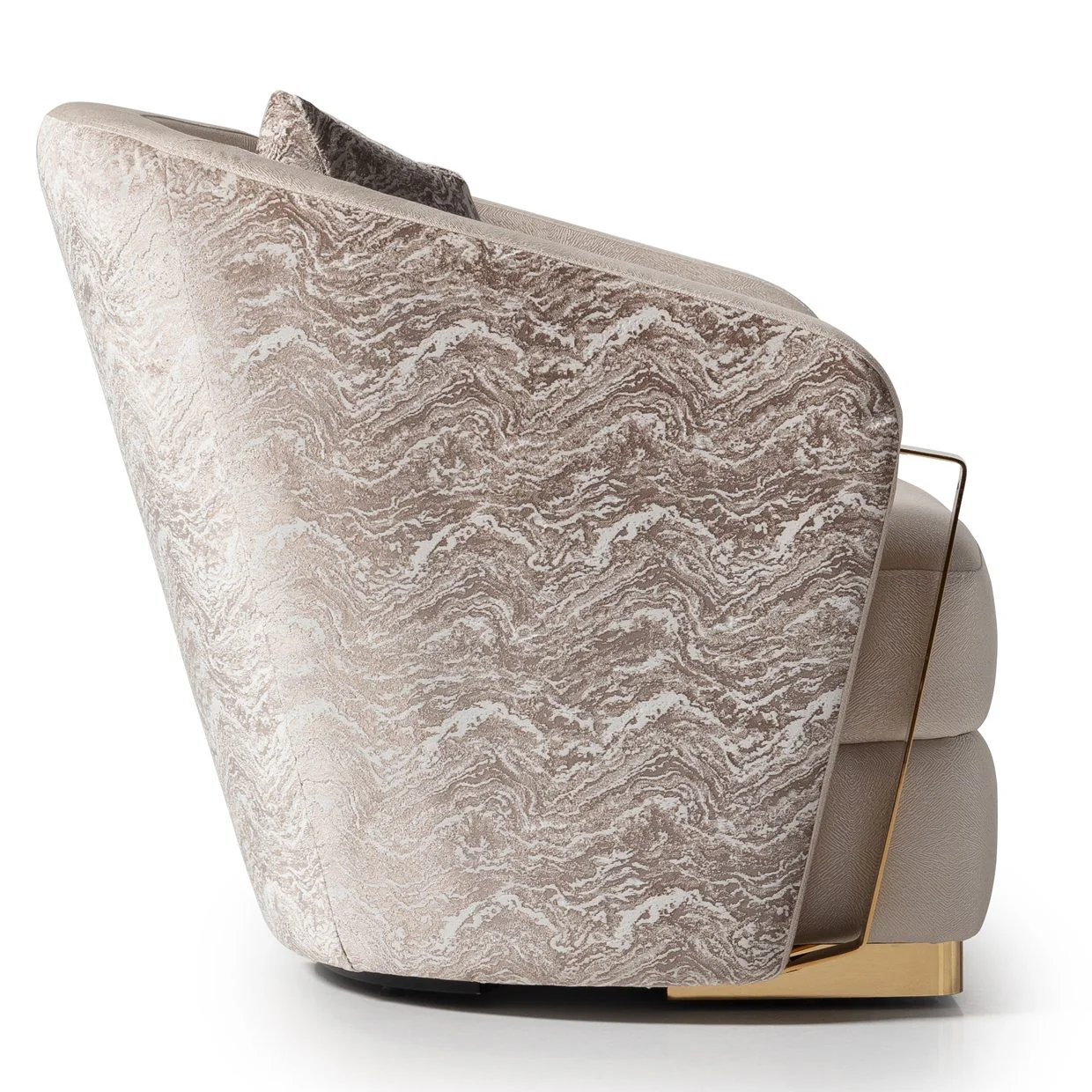 Carmela Accent Chair - Almond/Gold - Image 8