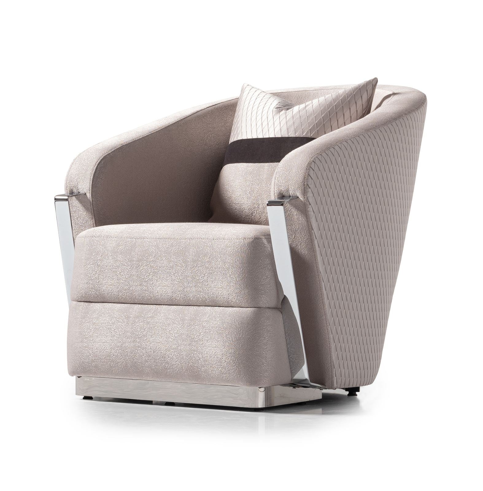 Carmela Accent Chair - Zinc/Silver - Image 8