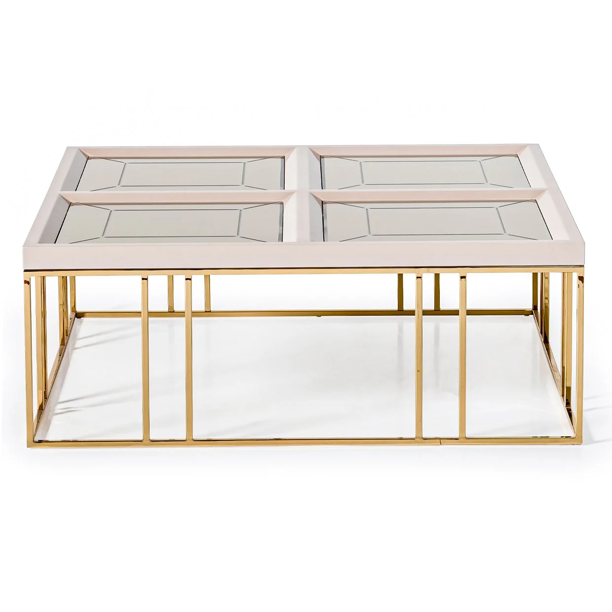 Carmela Cocktail Table - Shimmer Ivory - Image 2