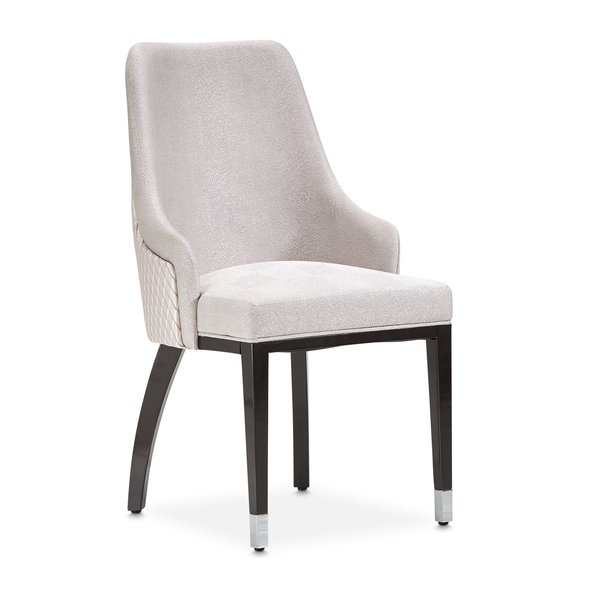 Carmela Dining Arm Chair - Glossy Charcoal Sand - Image 3
