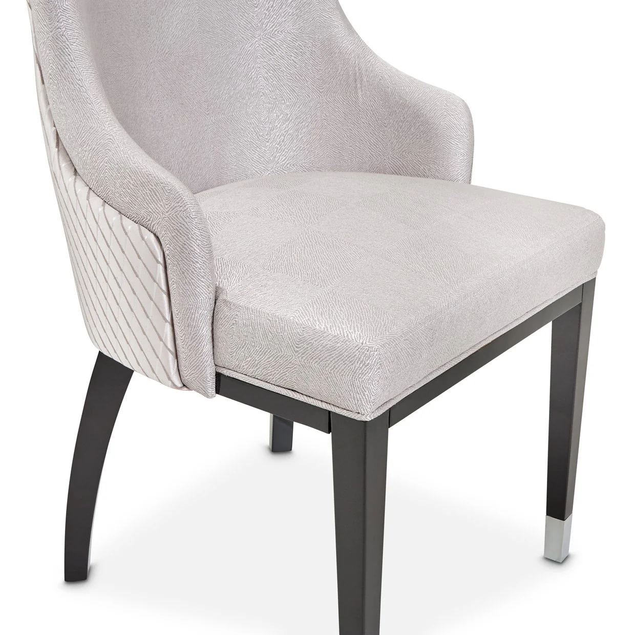 Carmela Dining Arm Chair - Glossy Charcoal Sand - Image 10