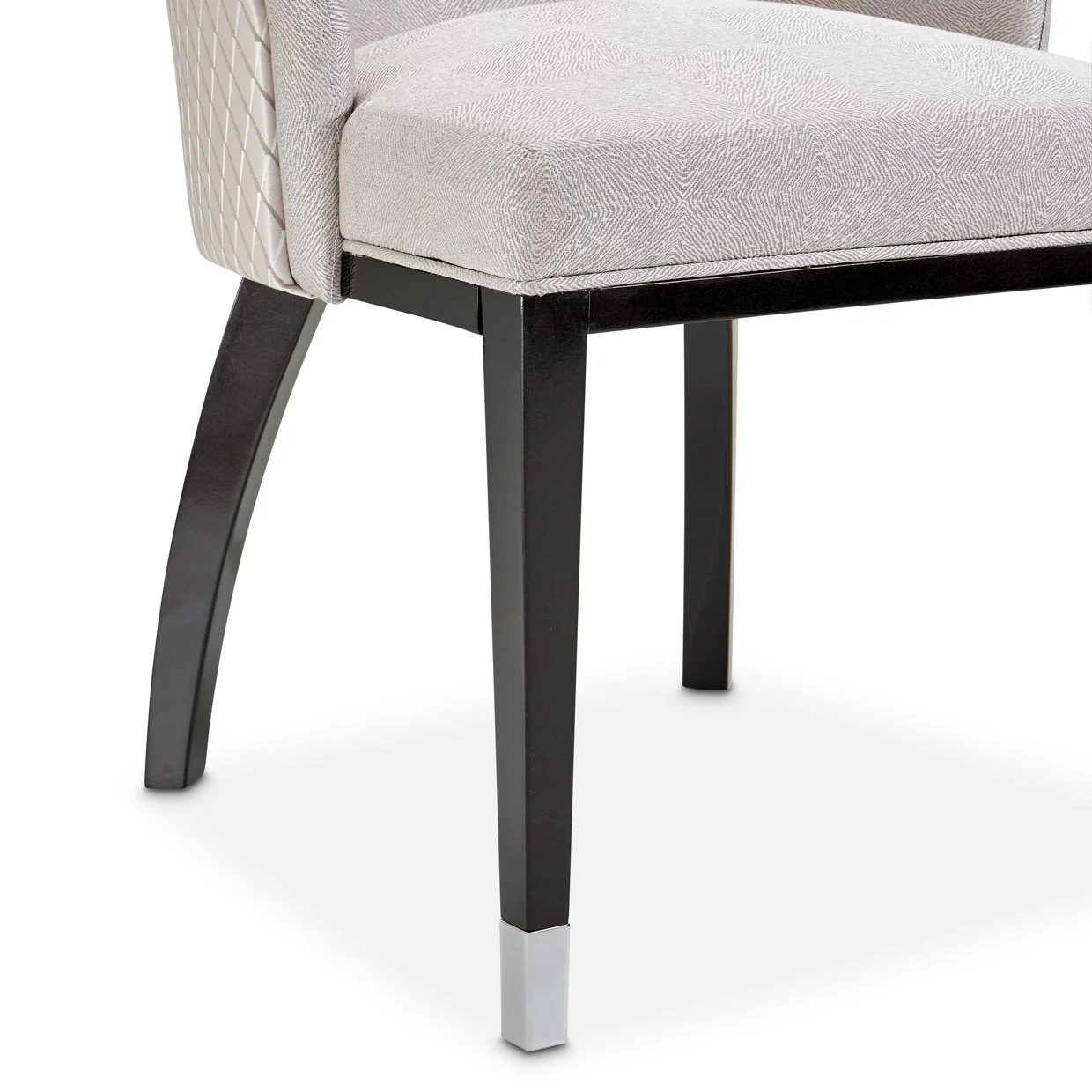 Carmela Dining Arm Chair - Glossy Charcoal Sand - Image 8