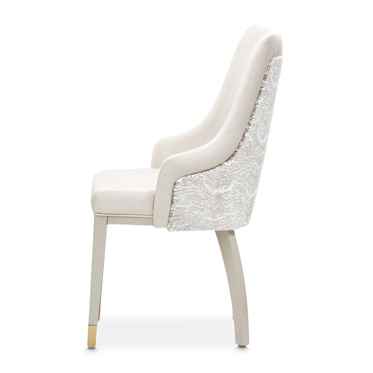 Carmela Dining Arm Chair - Shimmer Ivory - Image 16