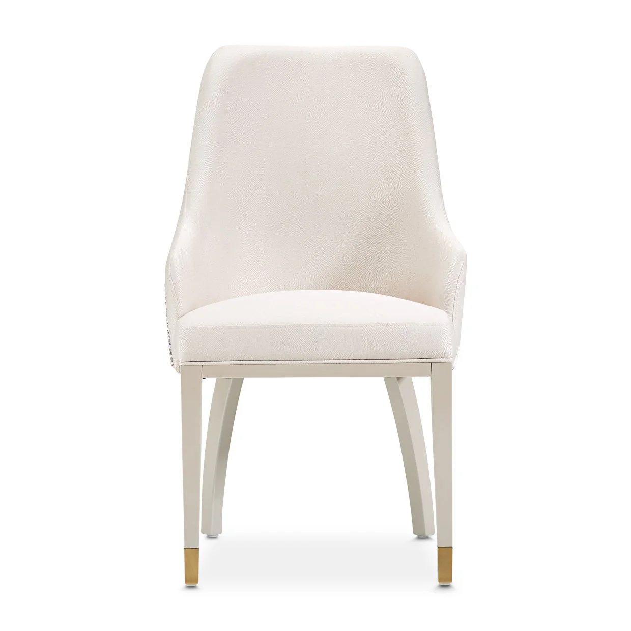 Carmela Dining Arm Chair - Shimmer Ivory - Image 2