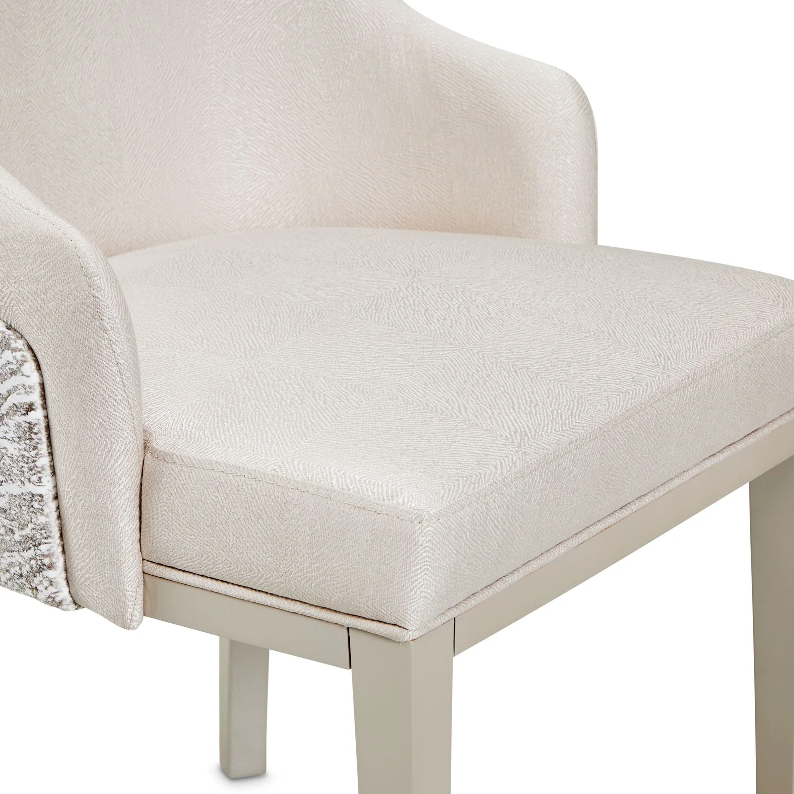 Carmela Dining Arm Chair - Shimmer Ivory - Image 29