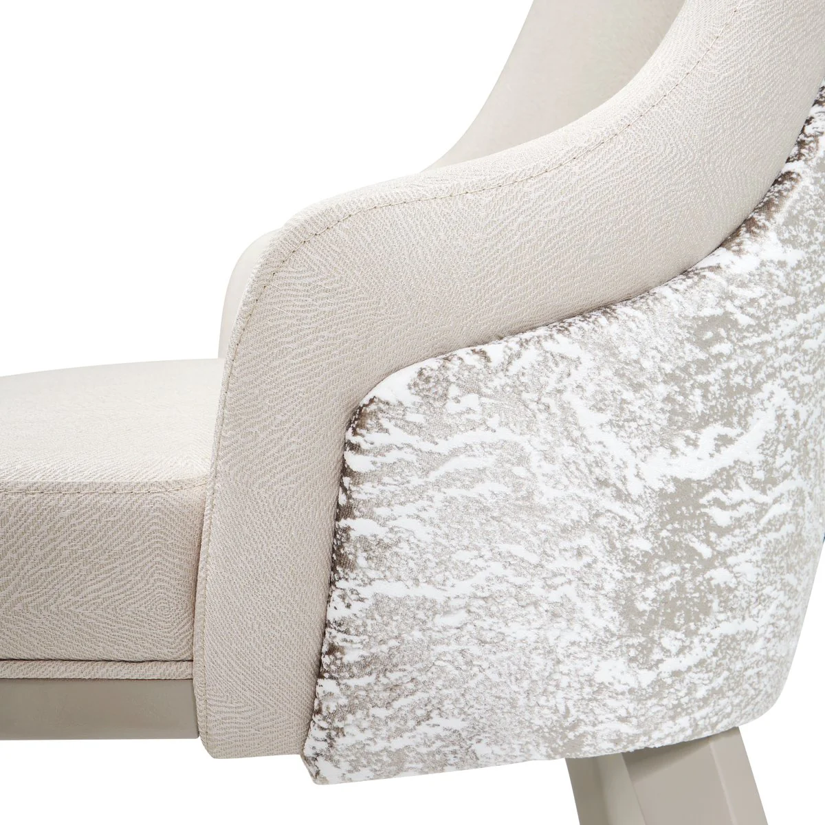 Carmela Dining Arm Chair - Shimmer Ivory - Image 30