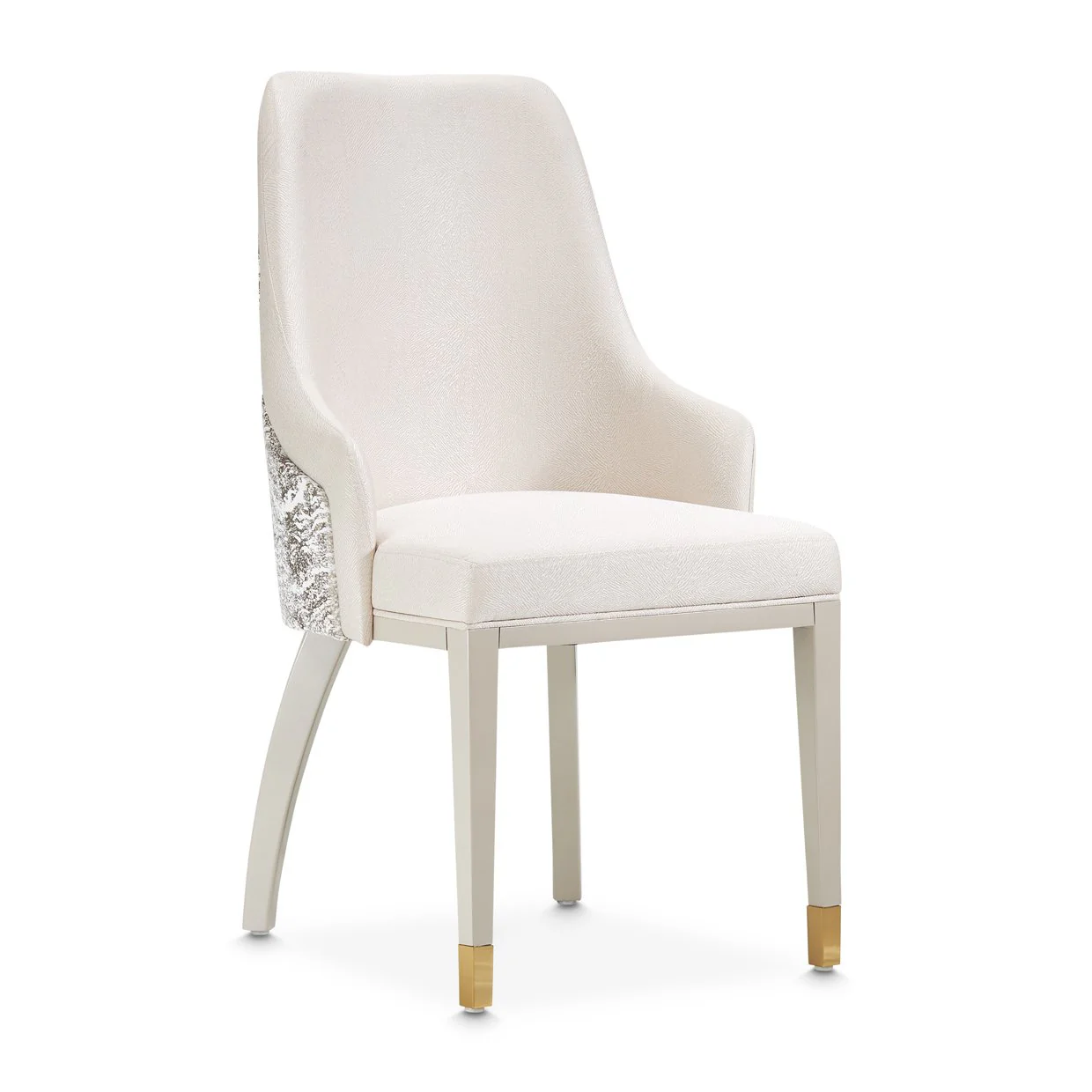 Carmela Dining Arm Chair - Shimmer Ivory - Image 4