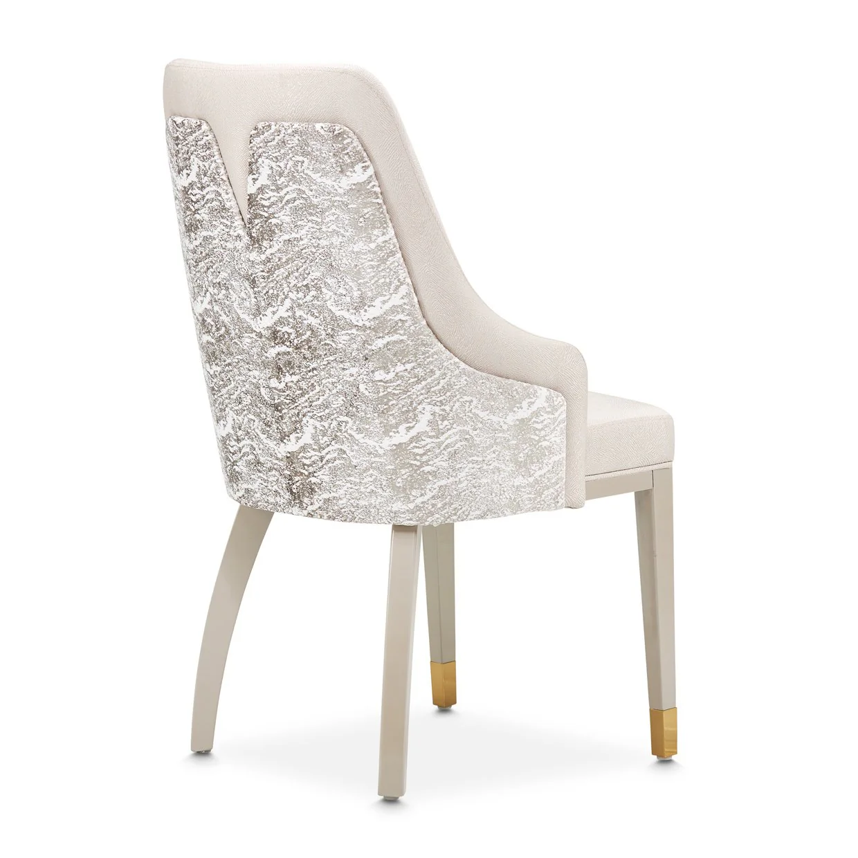 Carmela Dining Arm Chair - Shimmer Ivory - Image 6