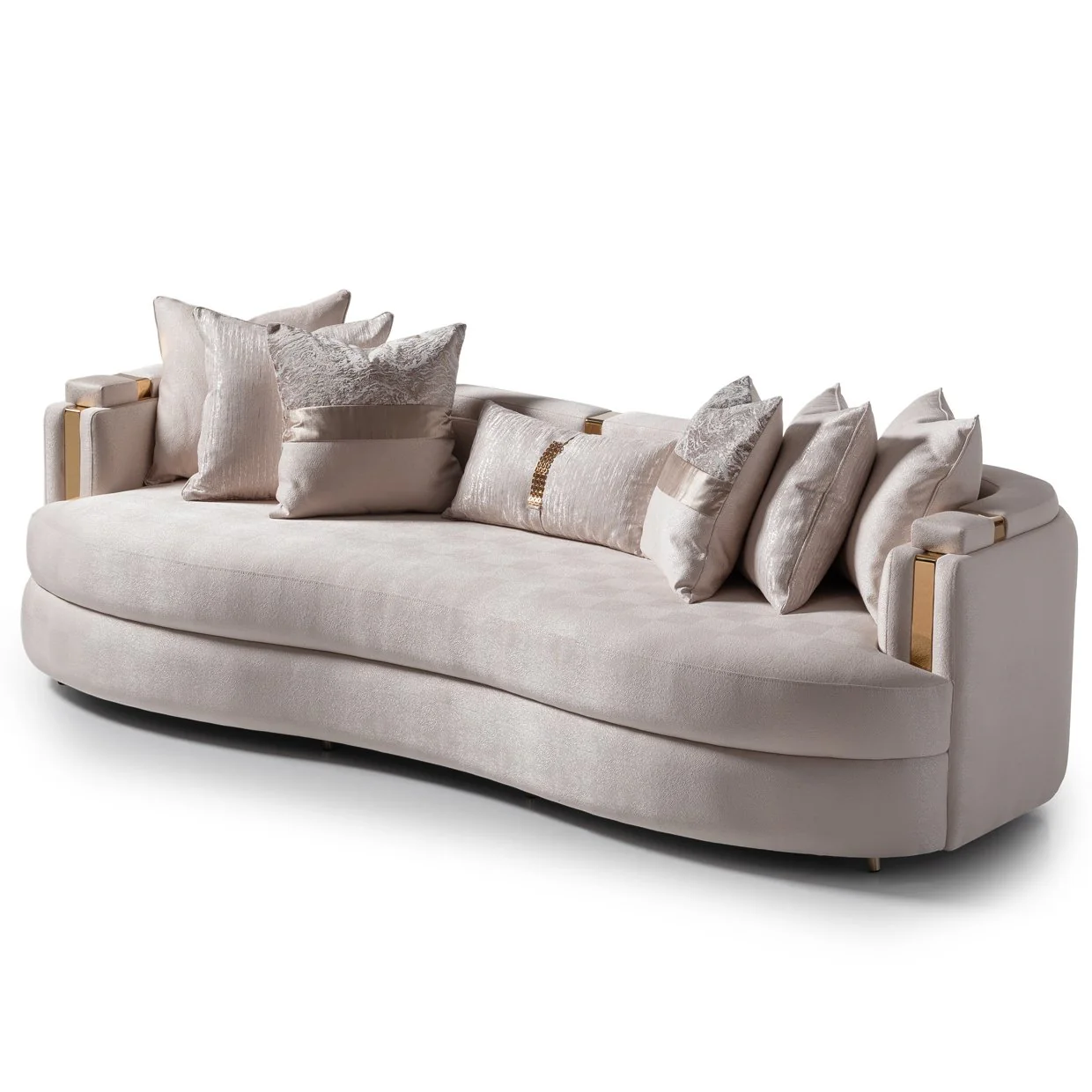 Carmela Mansion Sofa - Almond/Gold - Image 14