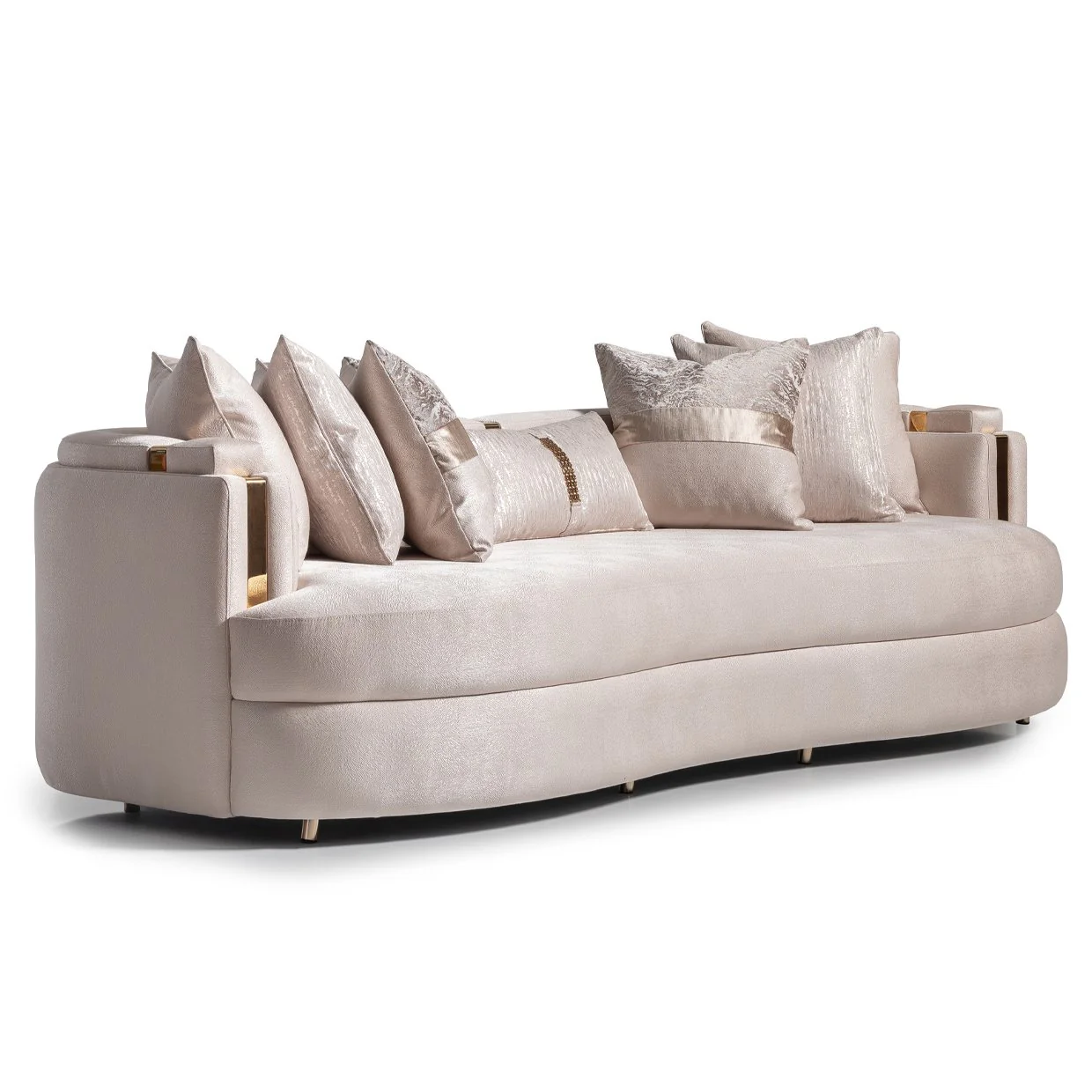 Carmela Mansion Sofa - Almond/Gold - Image 9