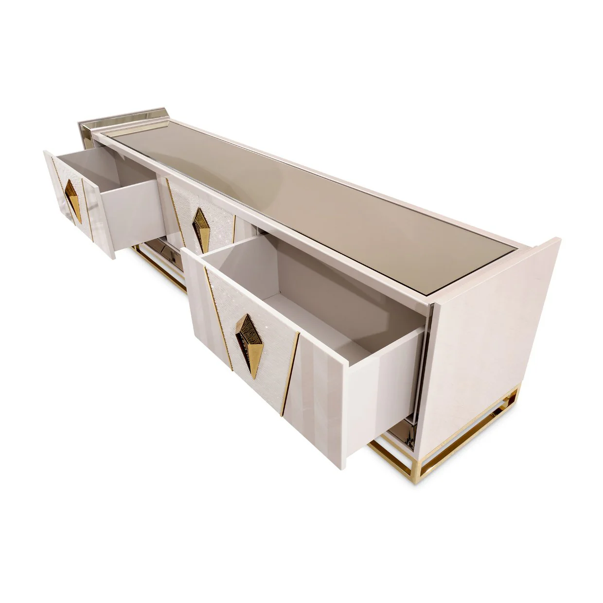 Carmela Media Cabinet - Shimmer Ivory - Image 8