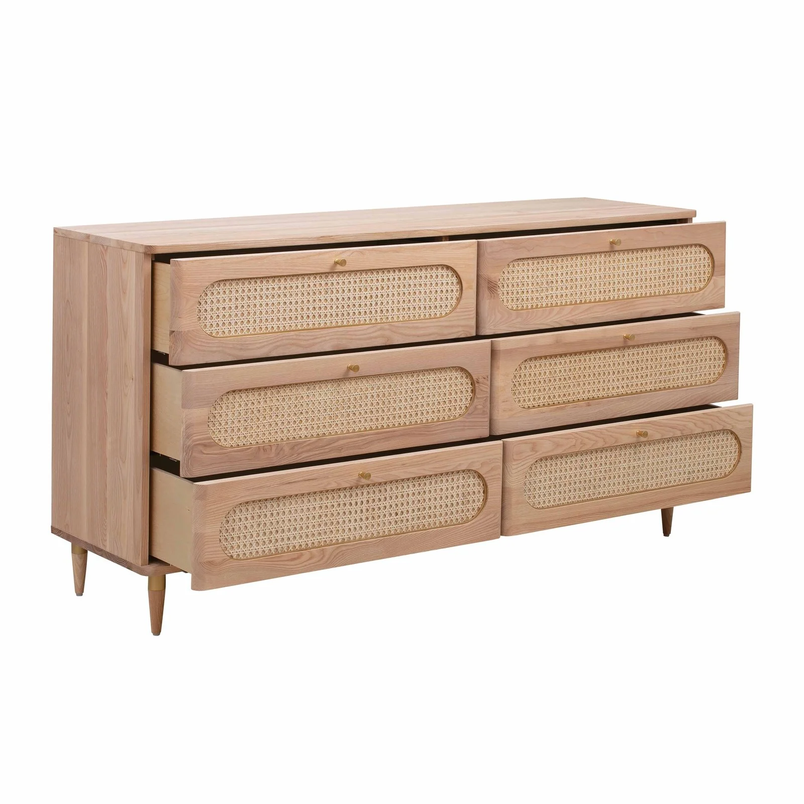 Carmen Cane 6 Drawer Dresser - Image 4