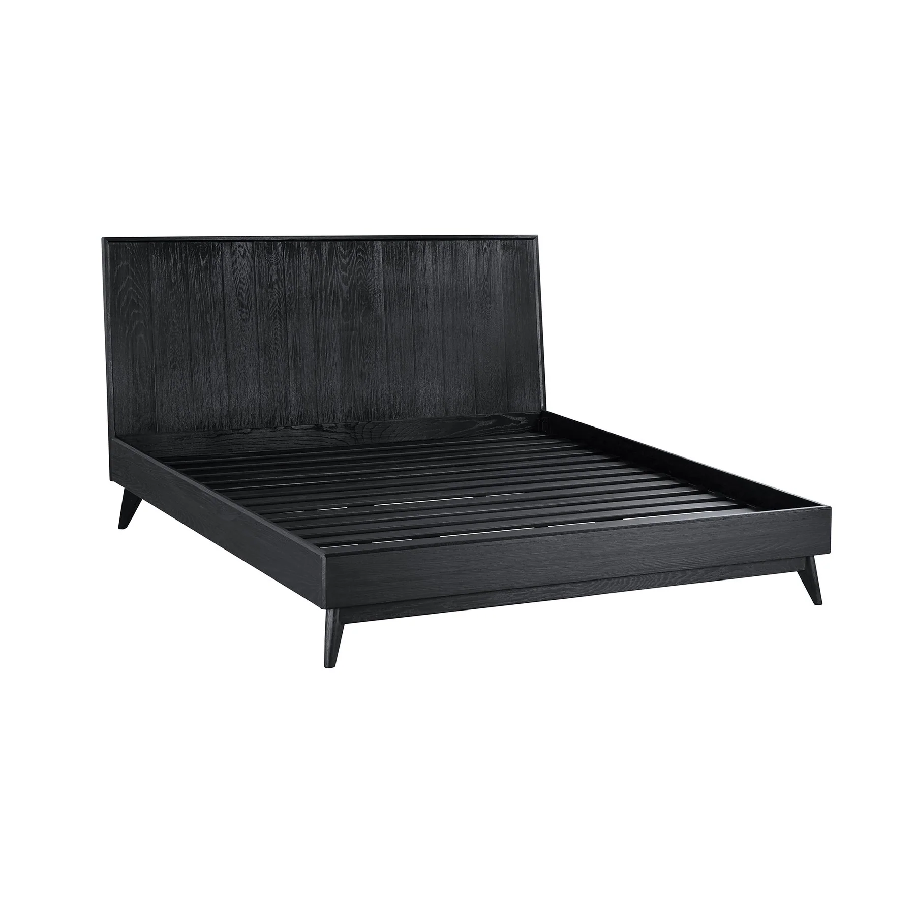 Carnaby King 4 Piece Bedroom Set in Black Brushed Oak Wood - Image 3