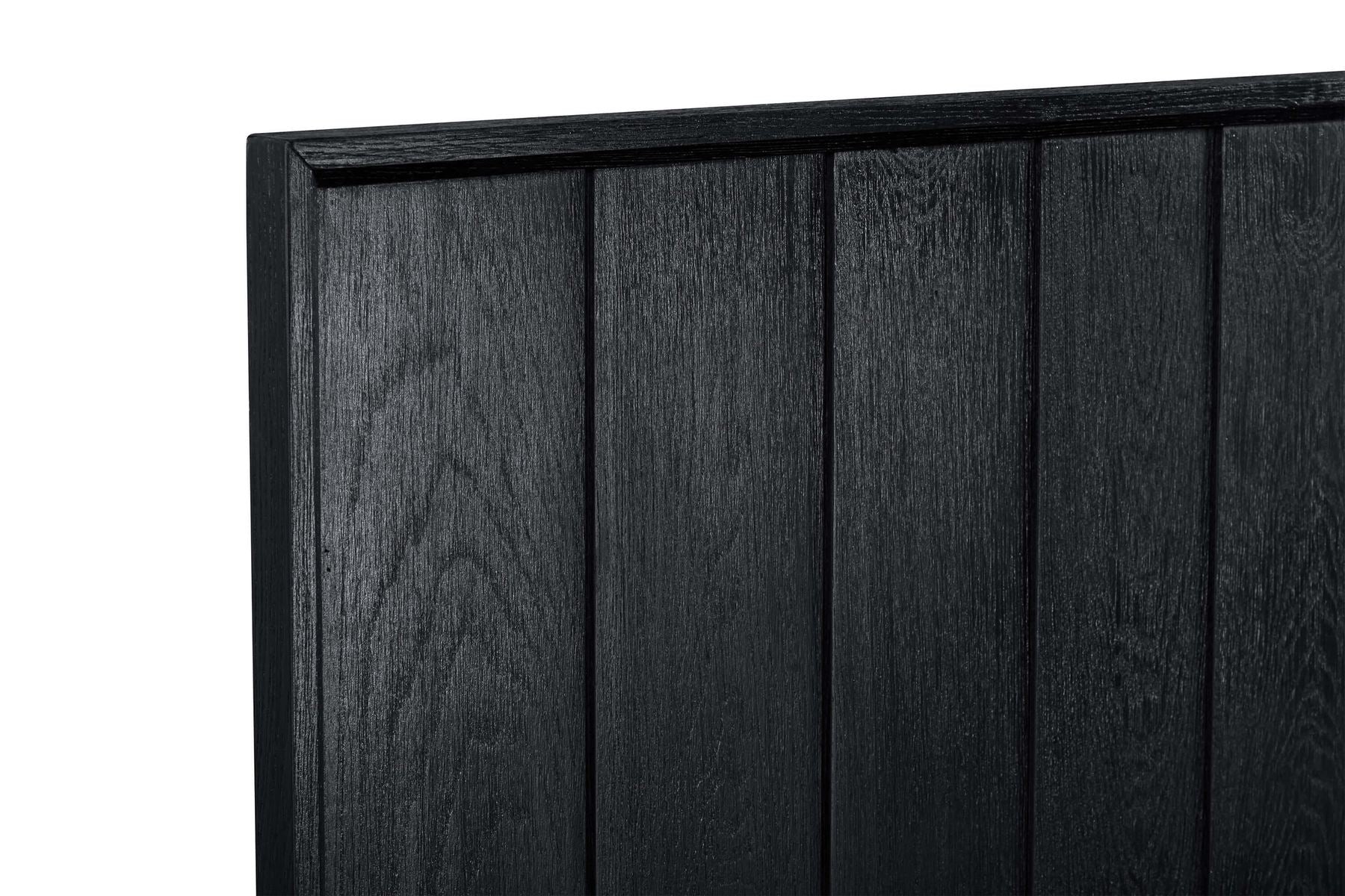 Carnaby King Platform Bed Frame in Black Brushed Oak Wood - Image 6