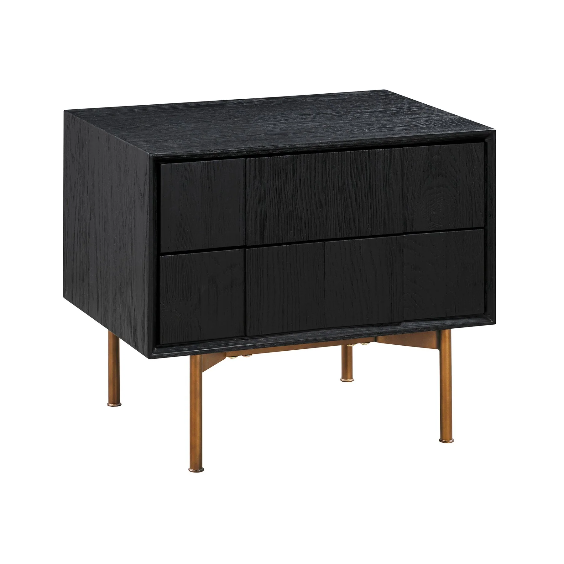 Carnaby Queen 4 Piece Bedroom Set in Black Brushed Oak Wood - Image 7