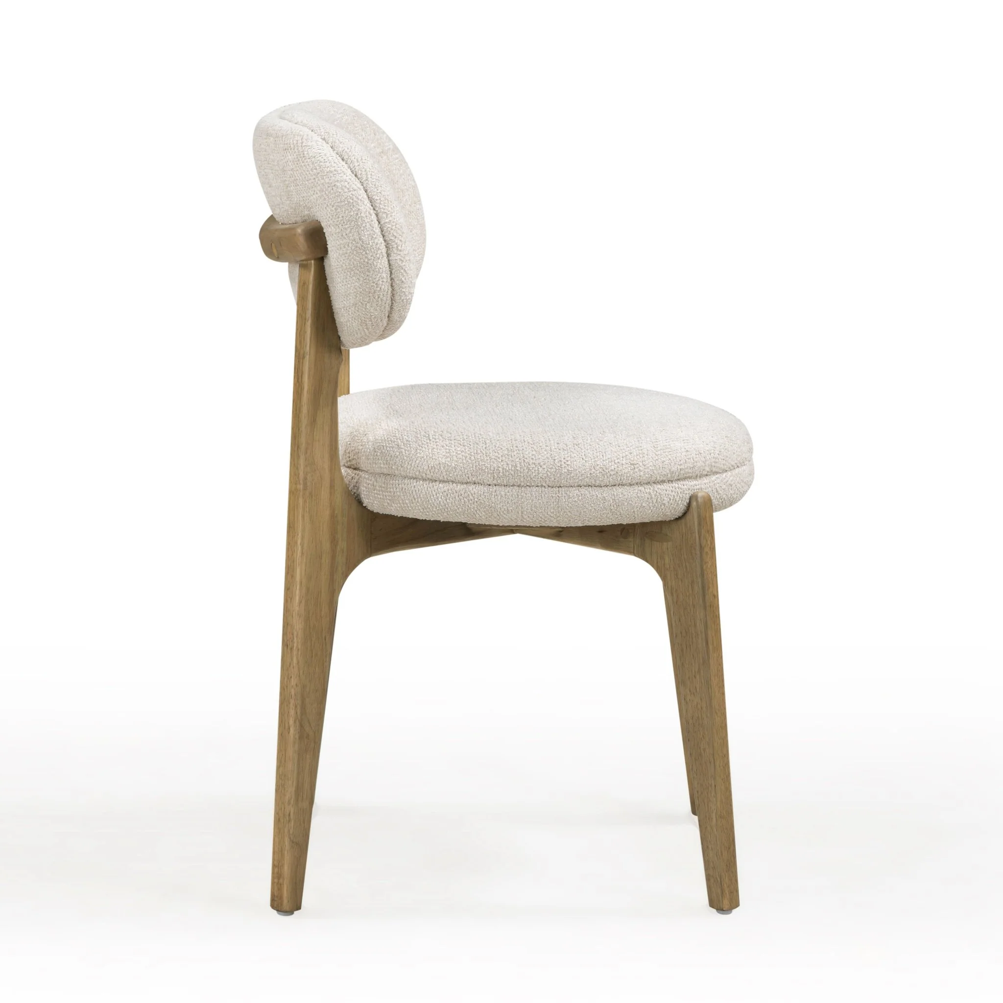 Carnation Cream Performance Fabric Dining Chair - Image 3