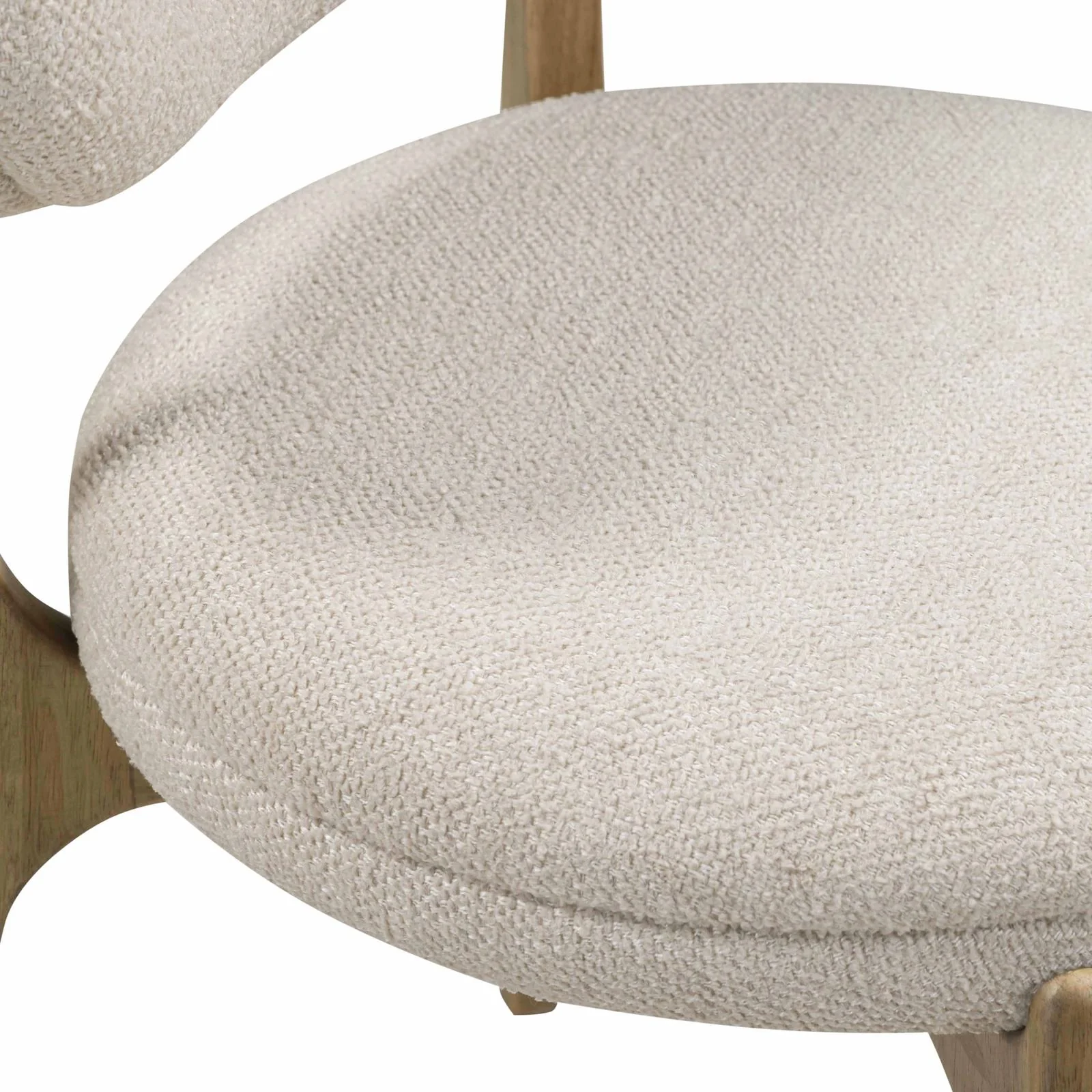 Carnation Cream Performance Fabric Dining Chair - Image 7