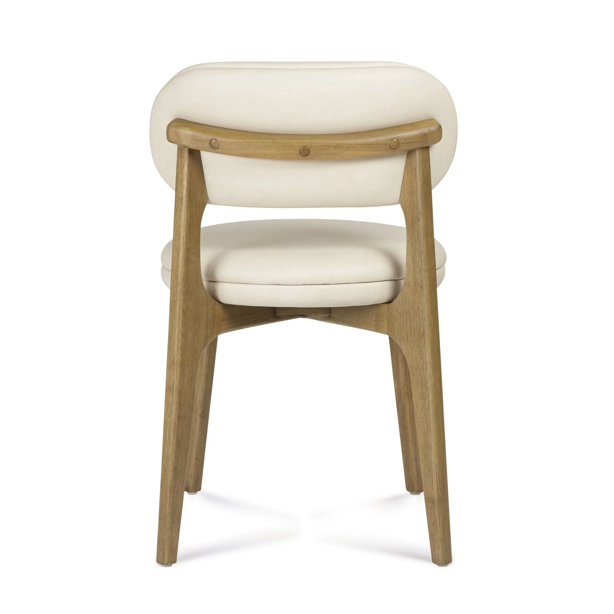 Carnation Cream Performance Vegan Leather Dining Chair - Image 4