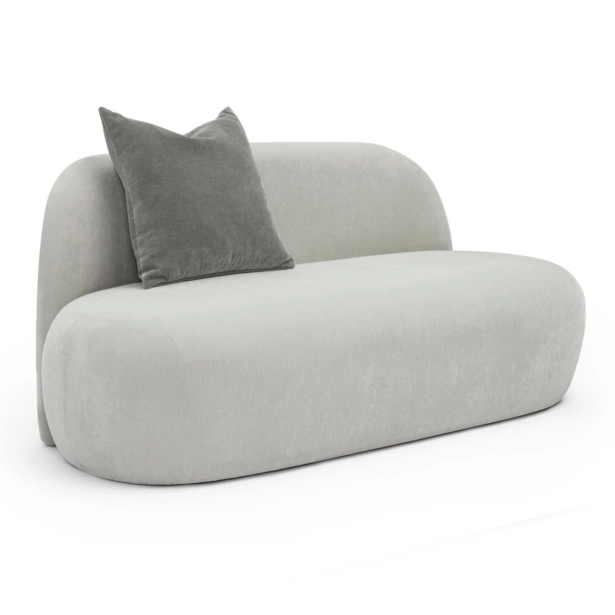 Carraway Grey Upcycled Chenille Loveseat - Image 3