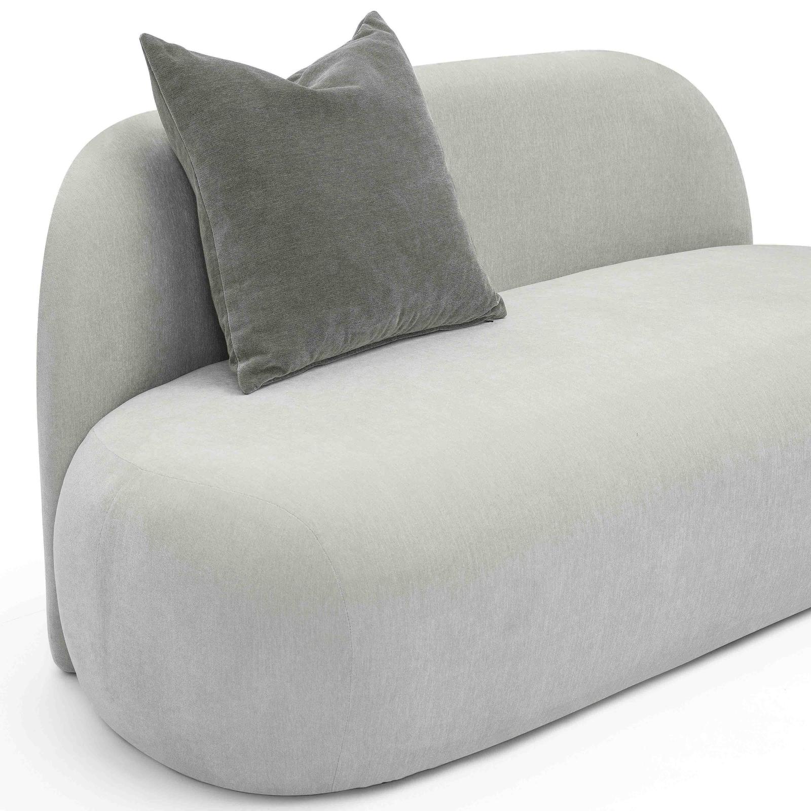 Carraway Grey Upcycled Chenille Loveseat - Image 5
